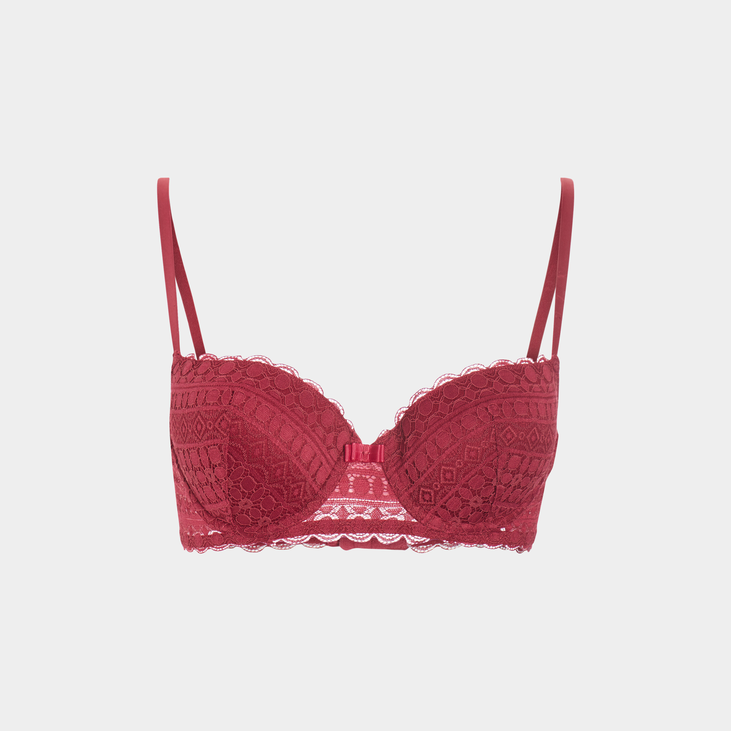 Soutien Gorge Corbeille En Dentelle Rose Framboise Femme La Halle