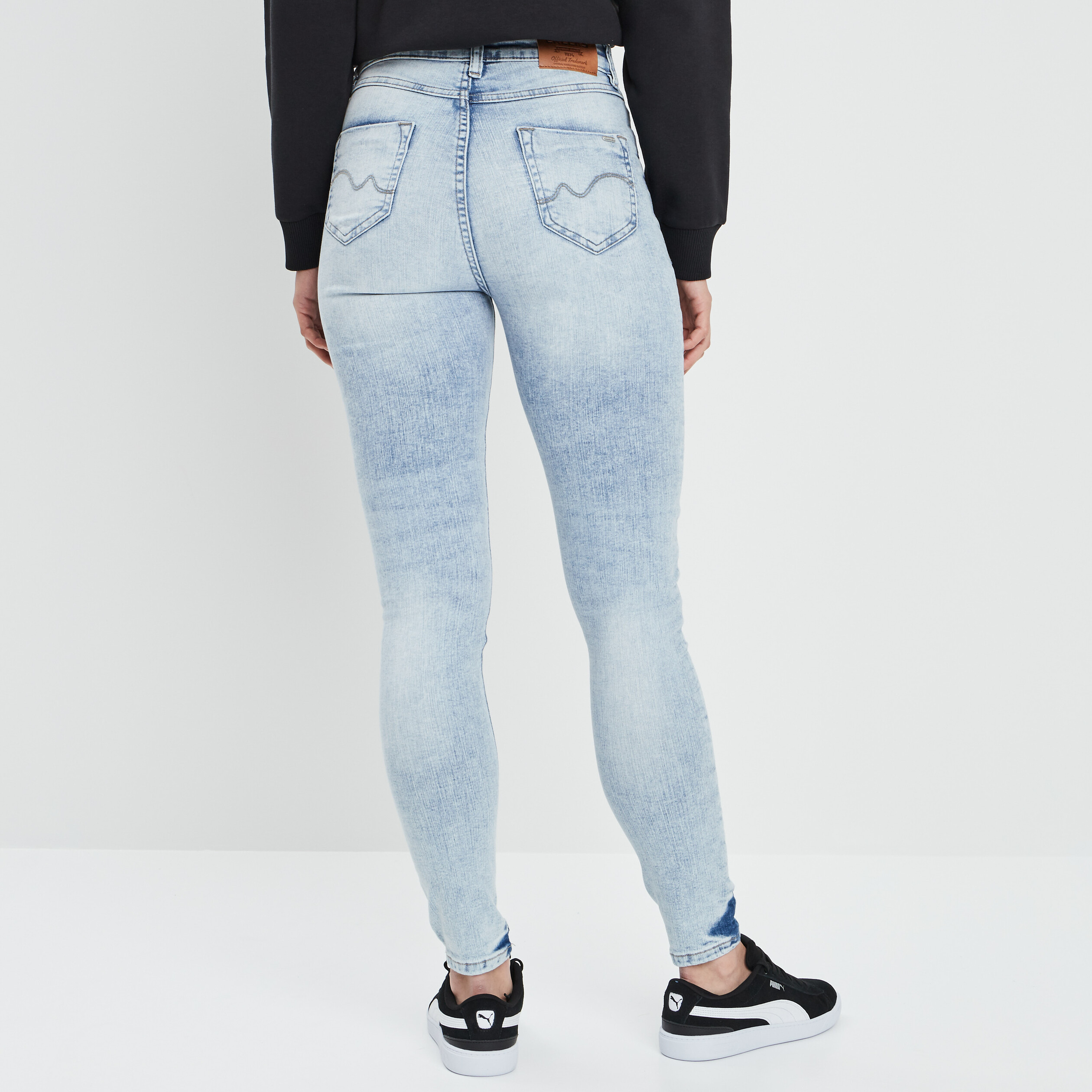 Jeans Skinny Taille Haute Denim Double Stone Femme La Halle