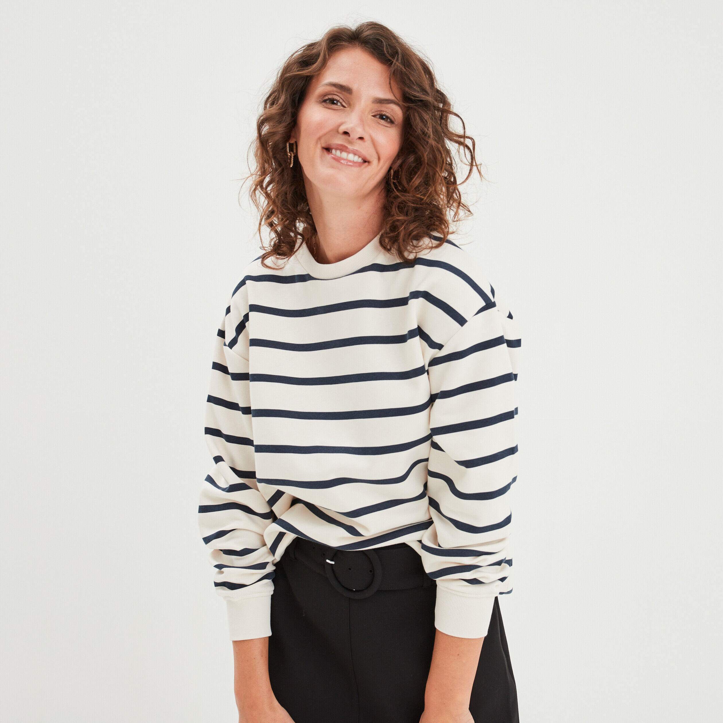 Pull marinière discount femme pas cher