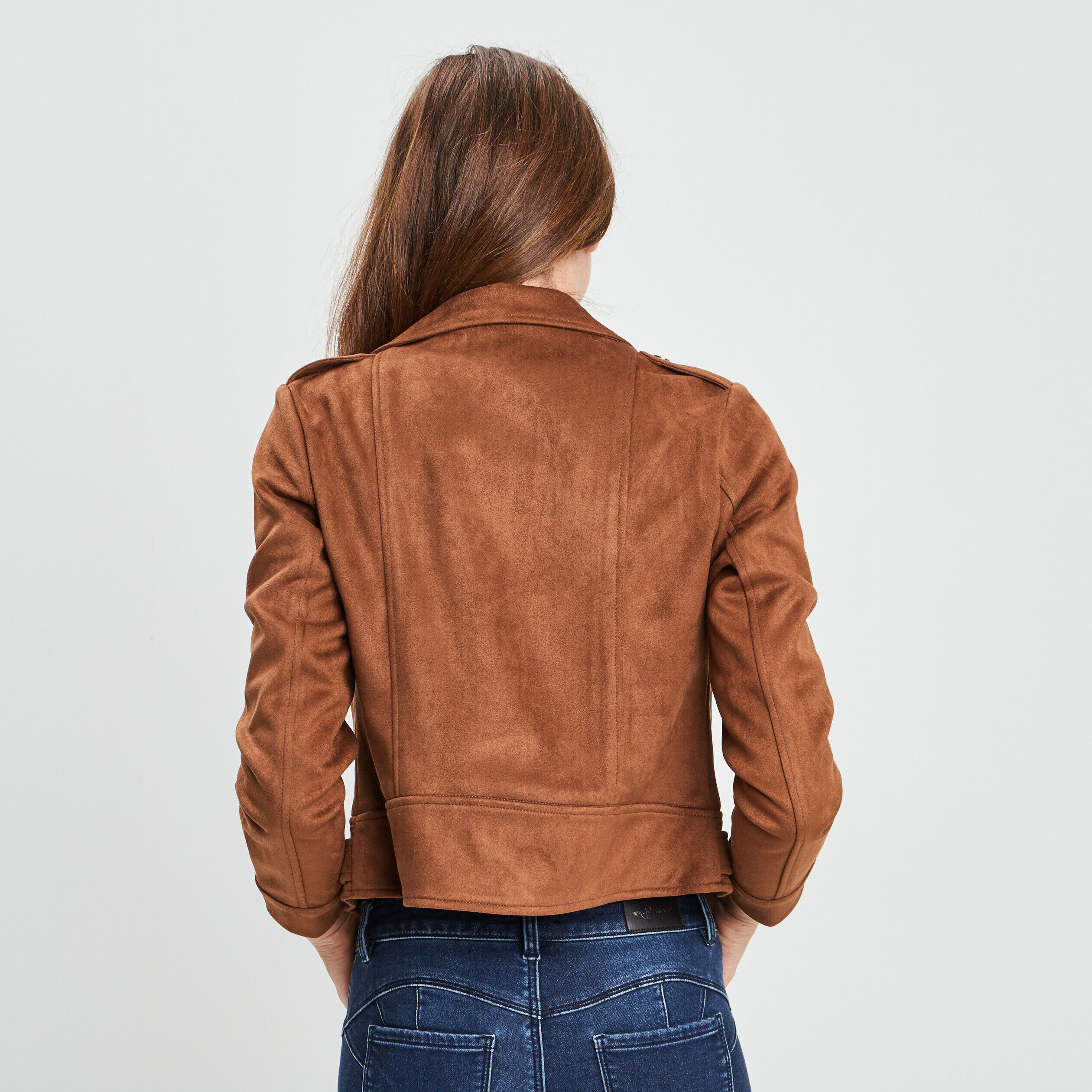 Veste suedine camel discount femme