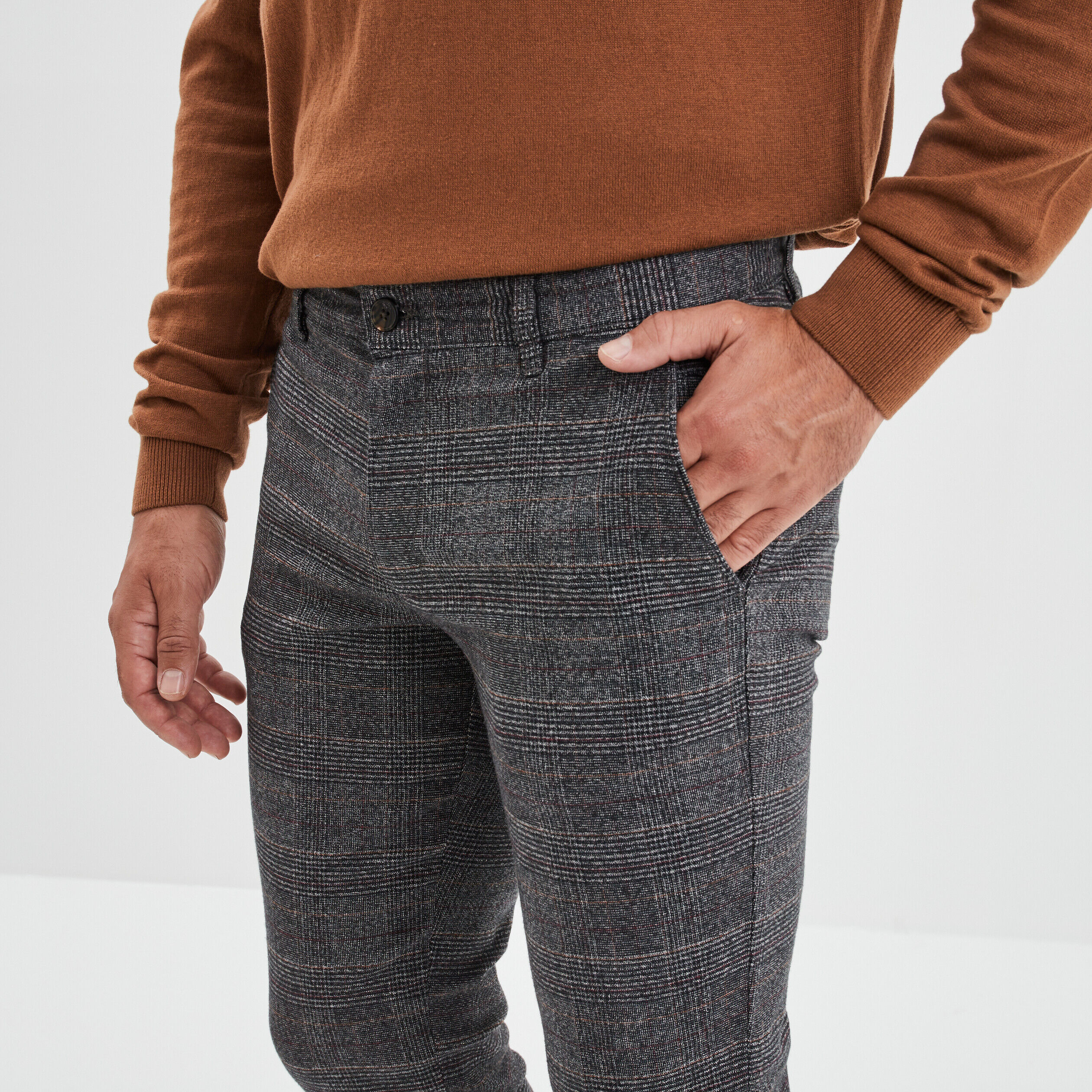 Pantalon habillé gris homme hot sale