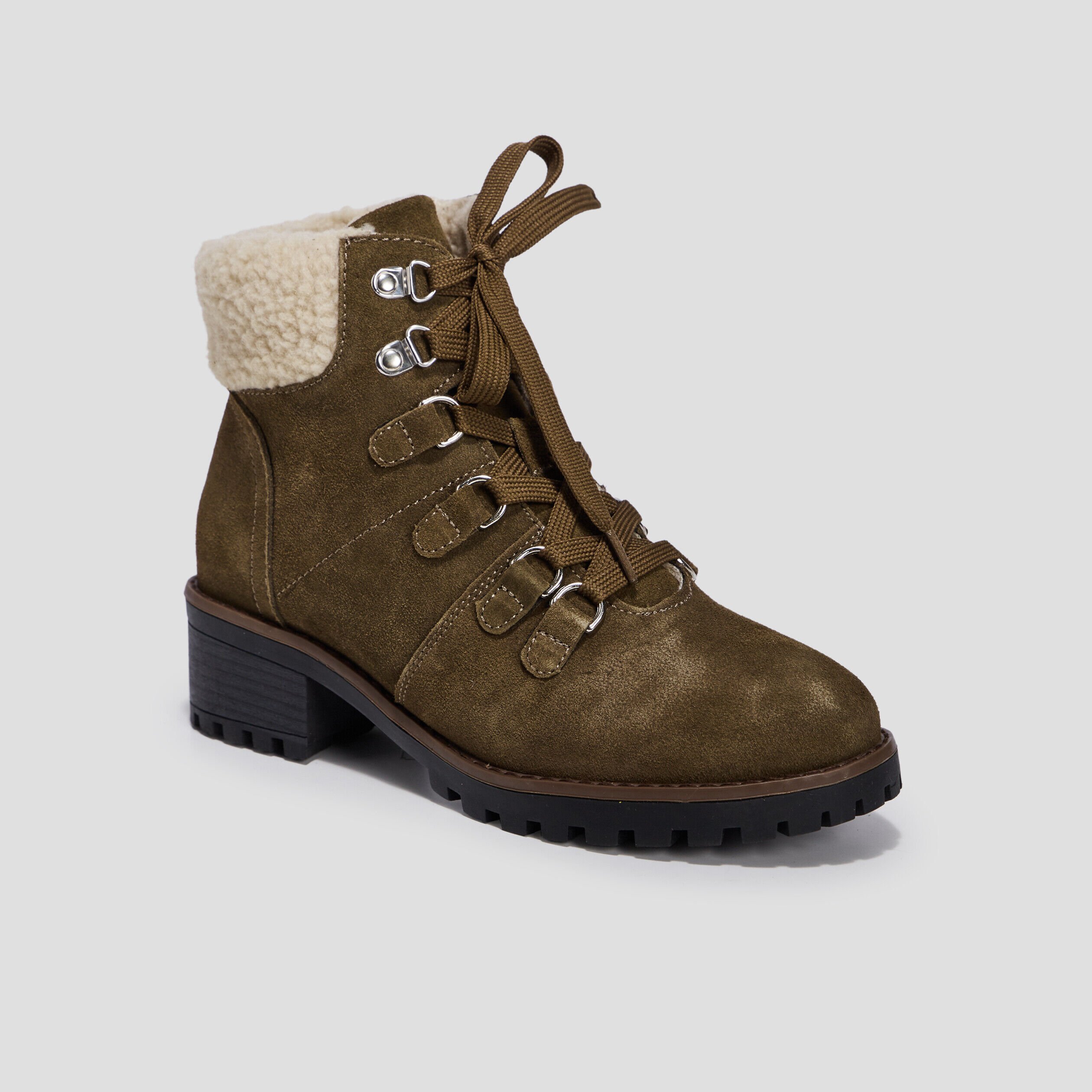 Bottine talon Vert femme petit prix