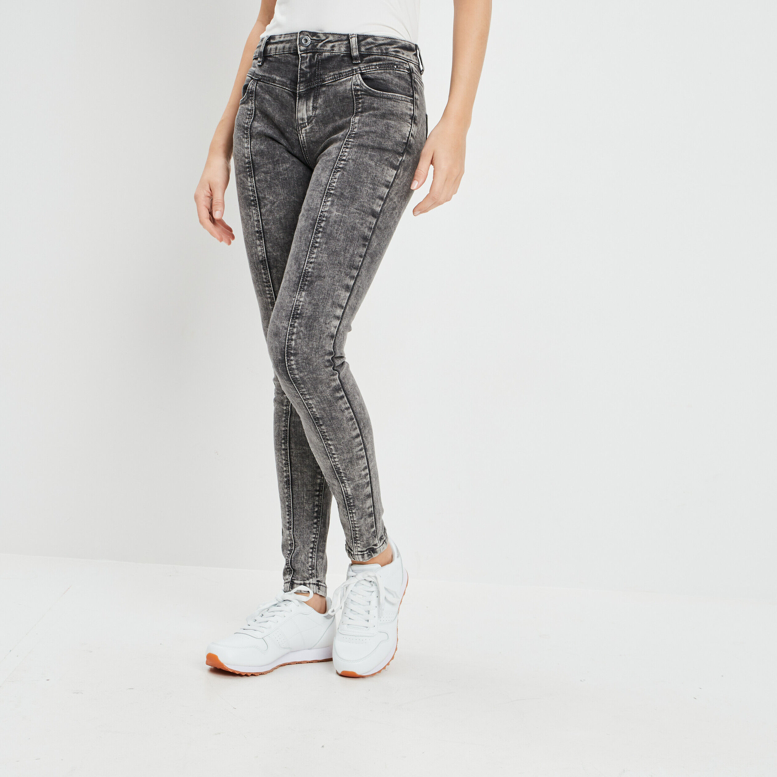 Jeans gris 2024 foncé femme