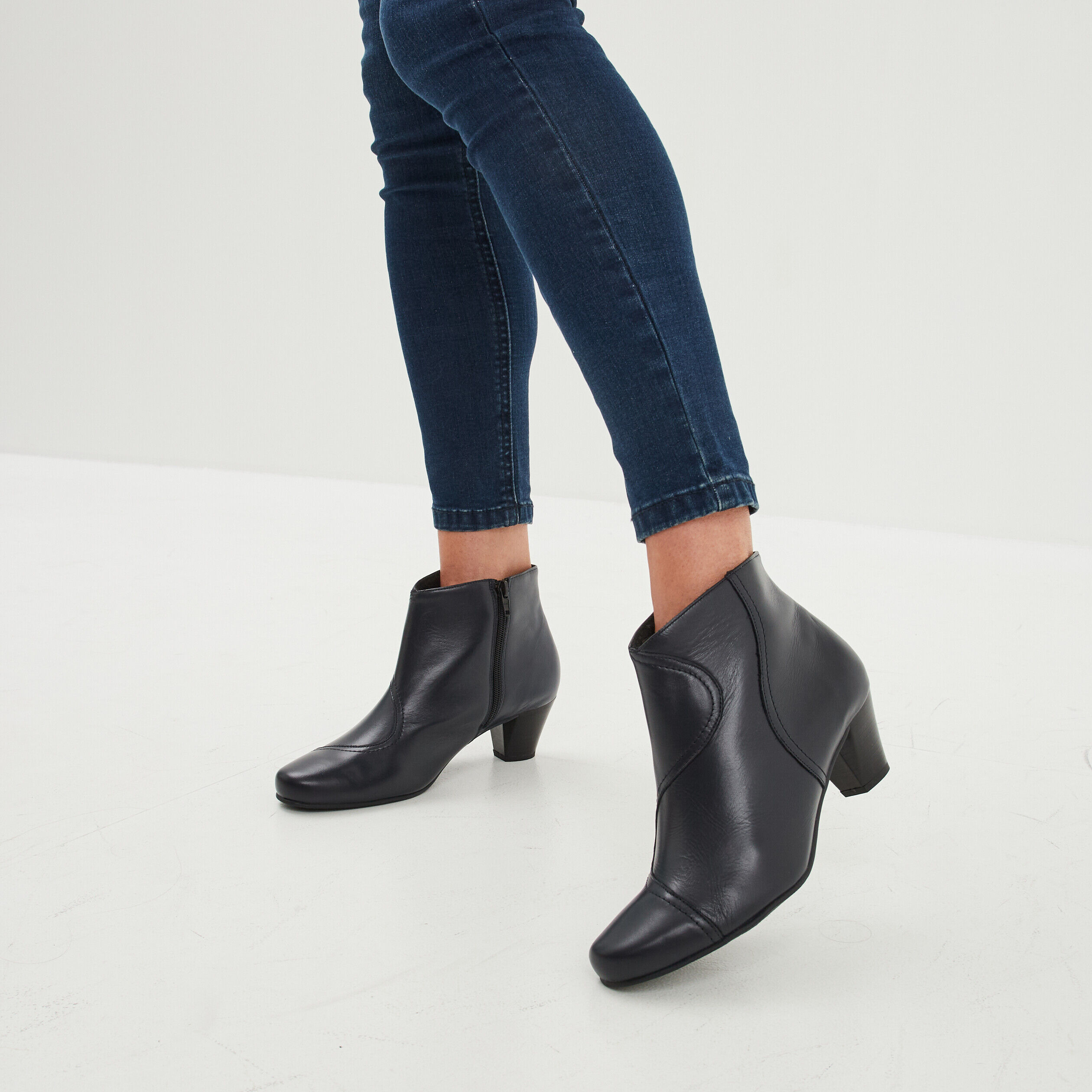 Boots discount femme bleu