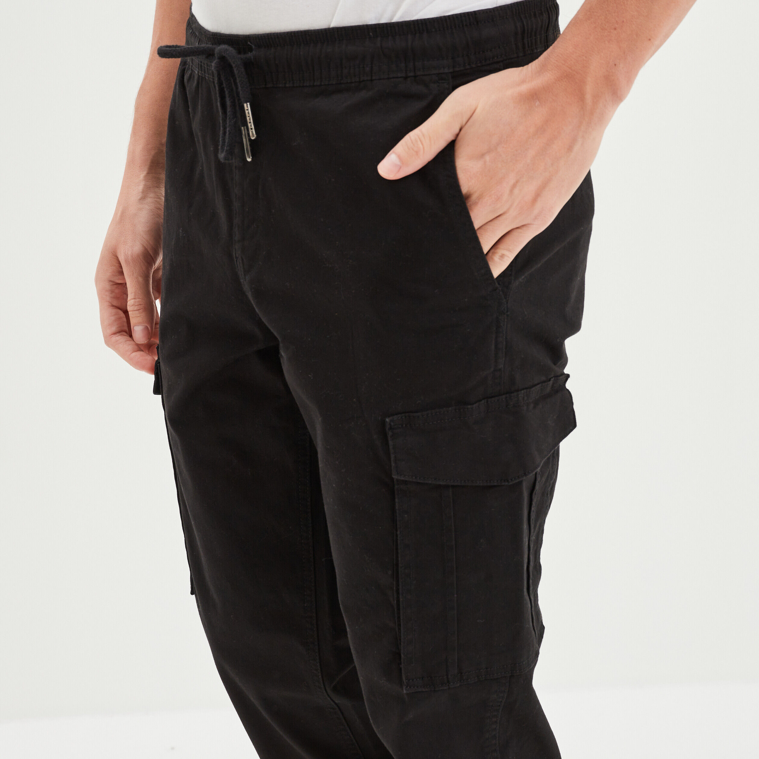 Pantalon cargo Noir homme pas cher La Halle