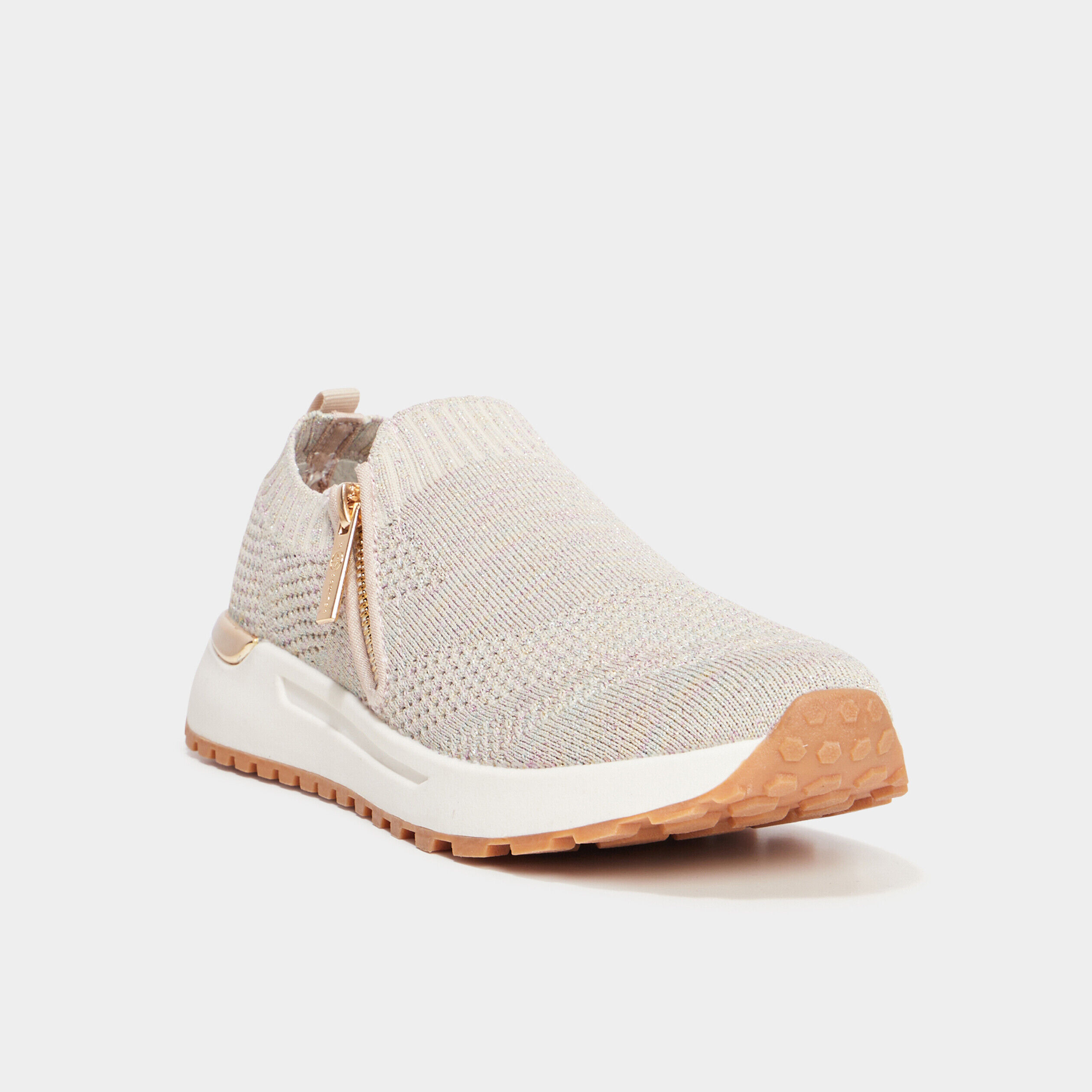 Basket beige femme online pas cher