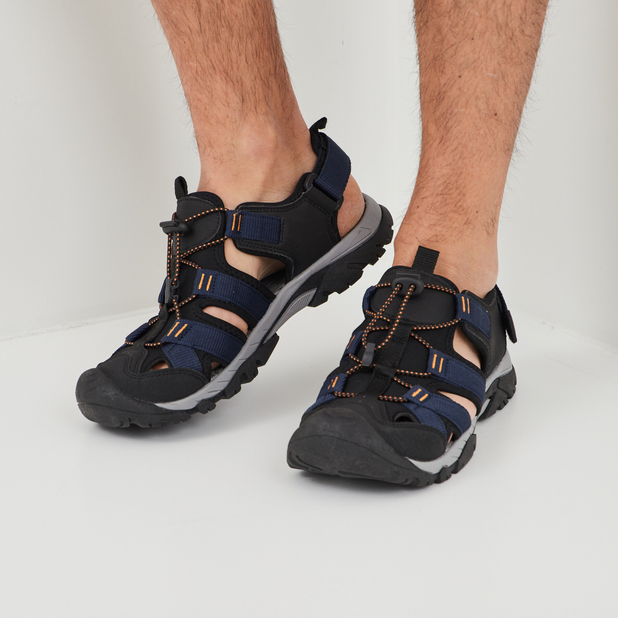 Sandales à lacets élastiqués Trappeur bleu marine homme TRAPPEUR