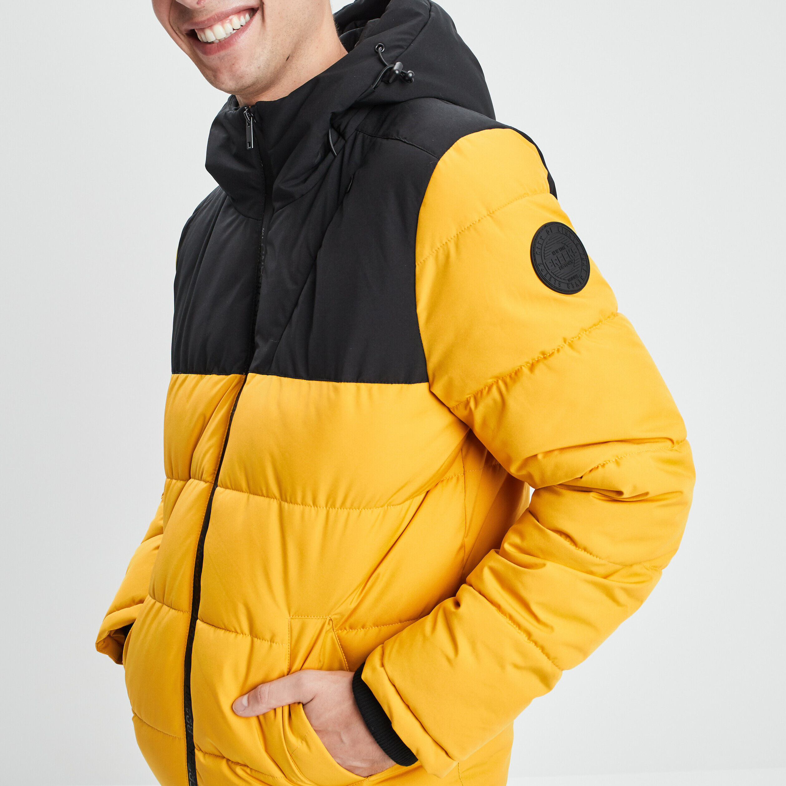 Doudoune homme cheap jaune moutarde