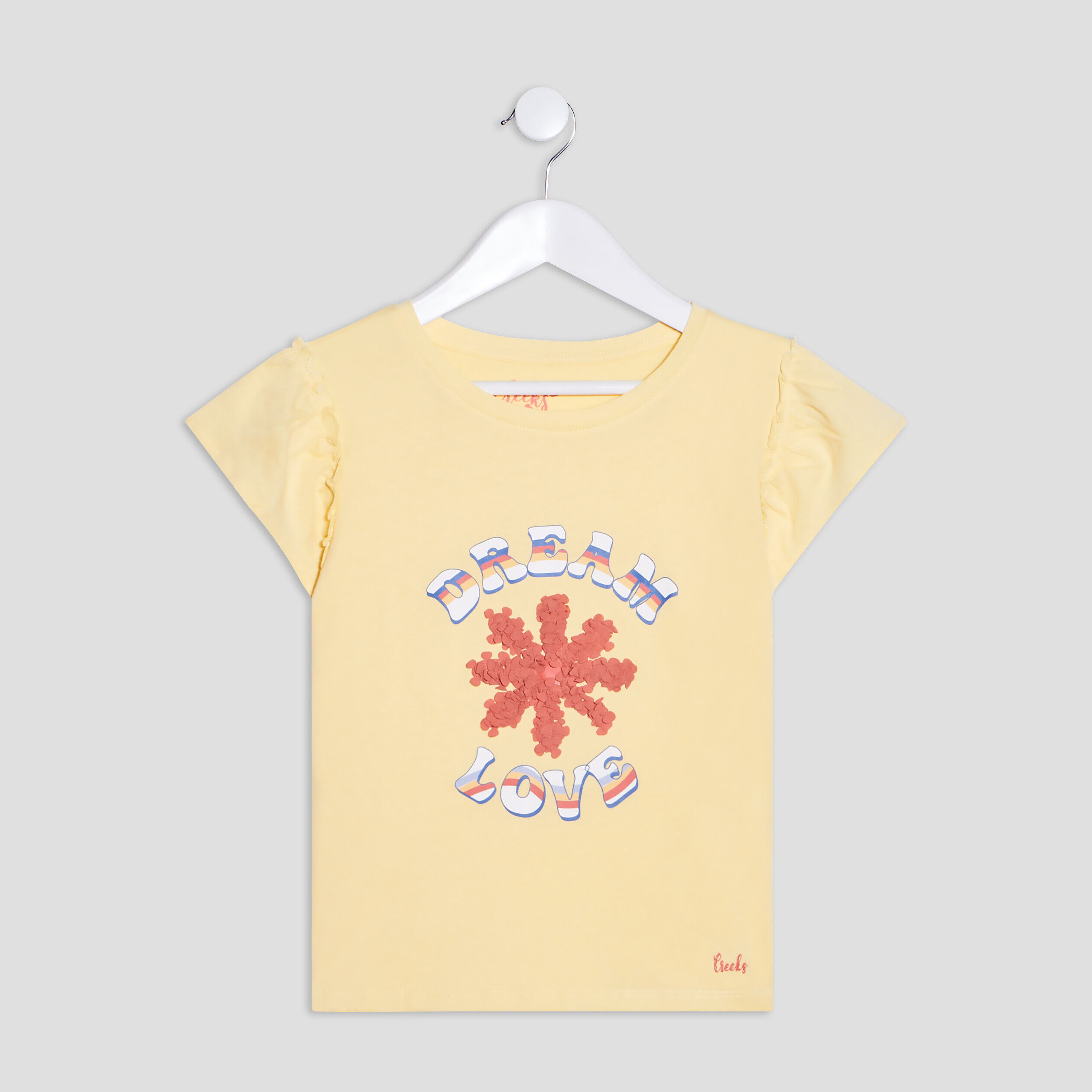 Tee shirt best sale jaune uni fille