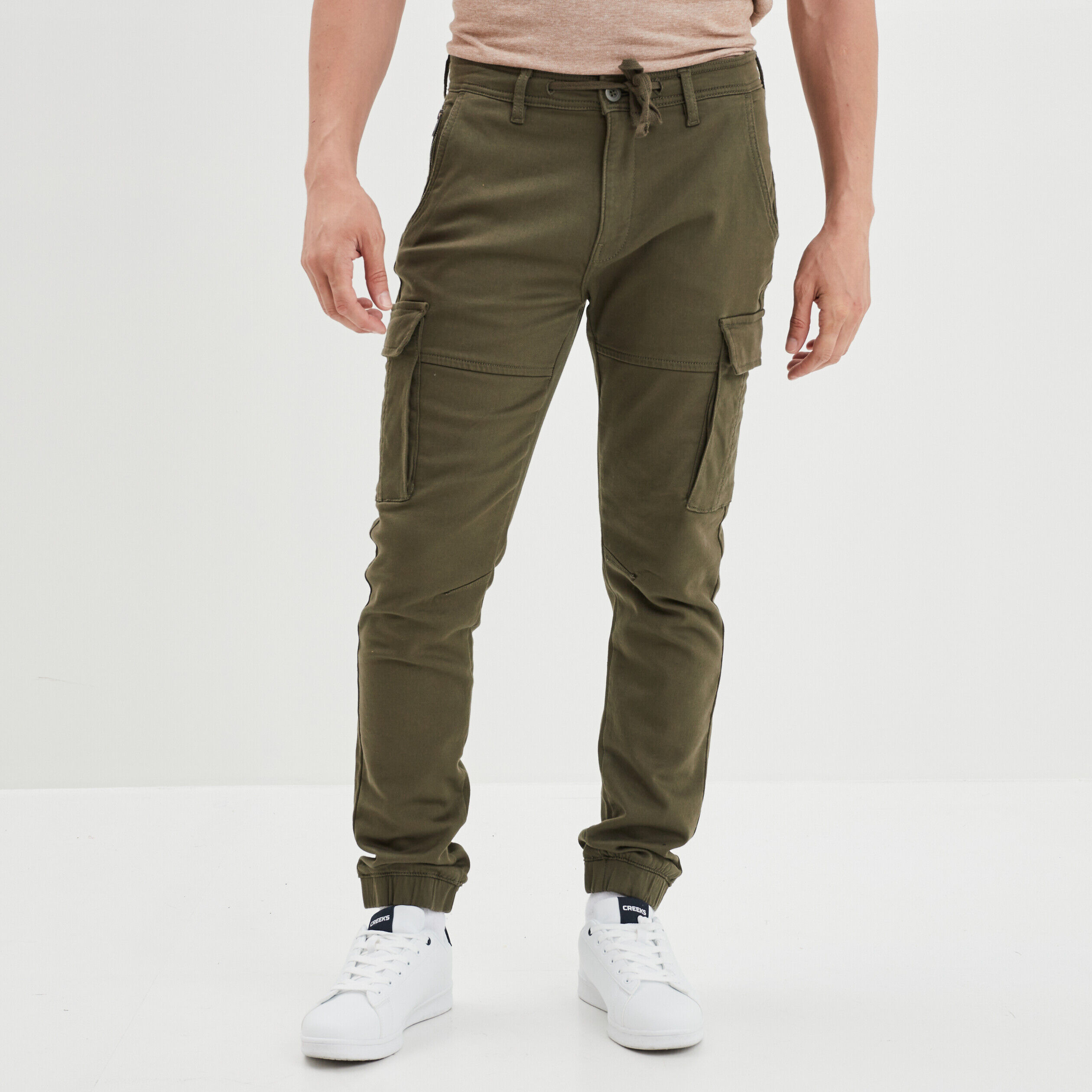 Pantalon militaire homme pas cher Vert La Halle