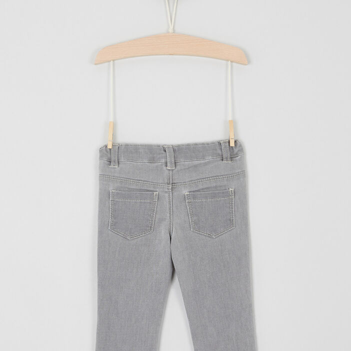 Jean Slim A Taille Elastiquee Bebe Garcon Gris La Halle