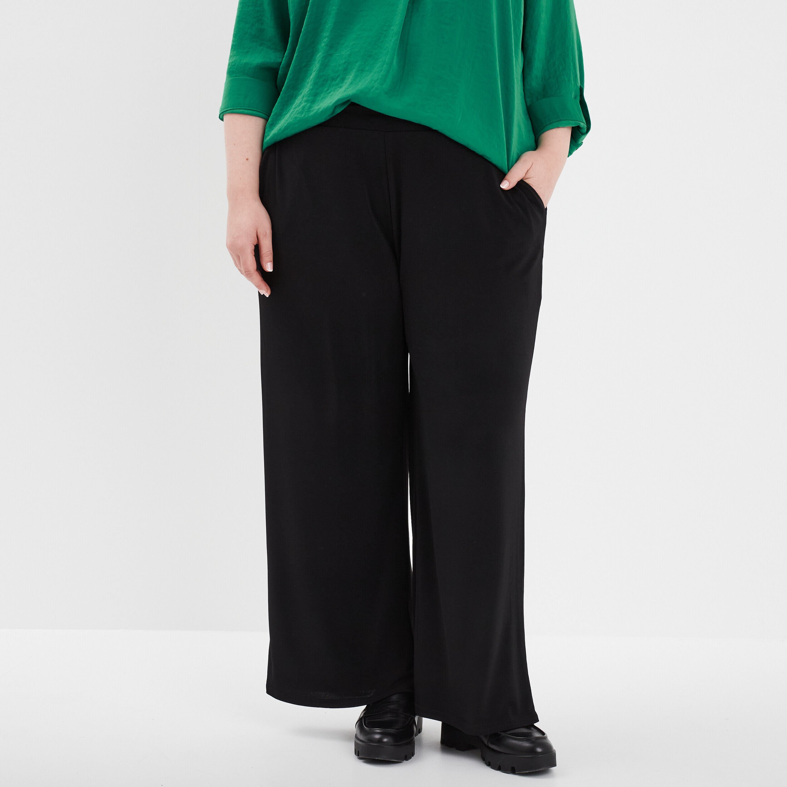 Pantalon fluide grande taille best sale pas cher