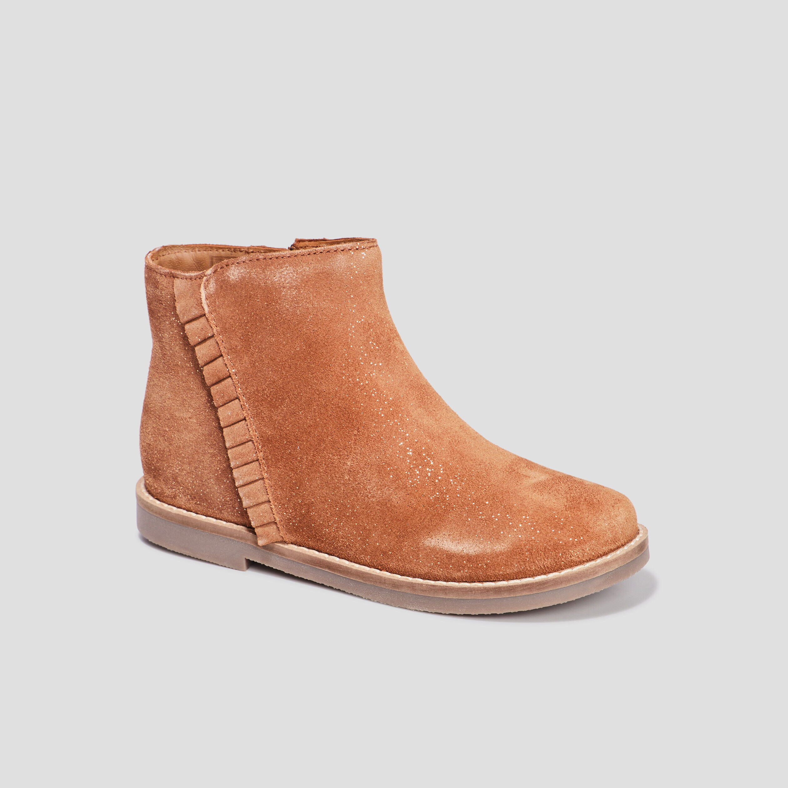 Boots cheap fille marron