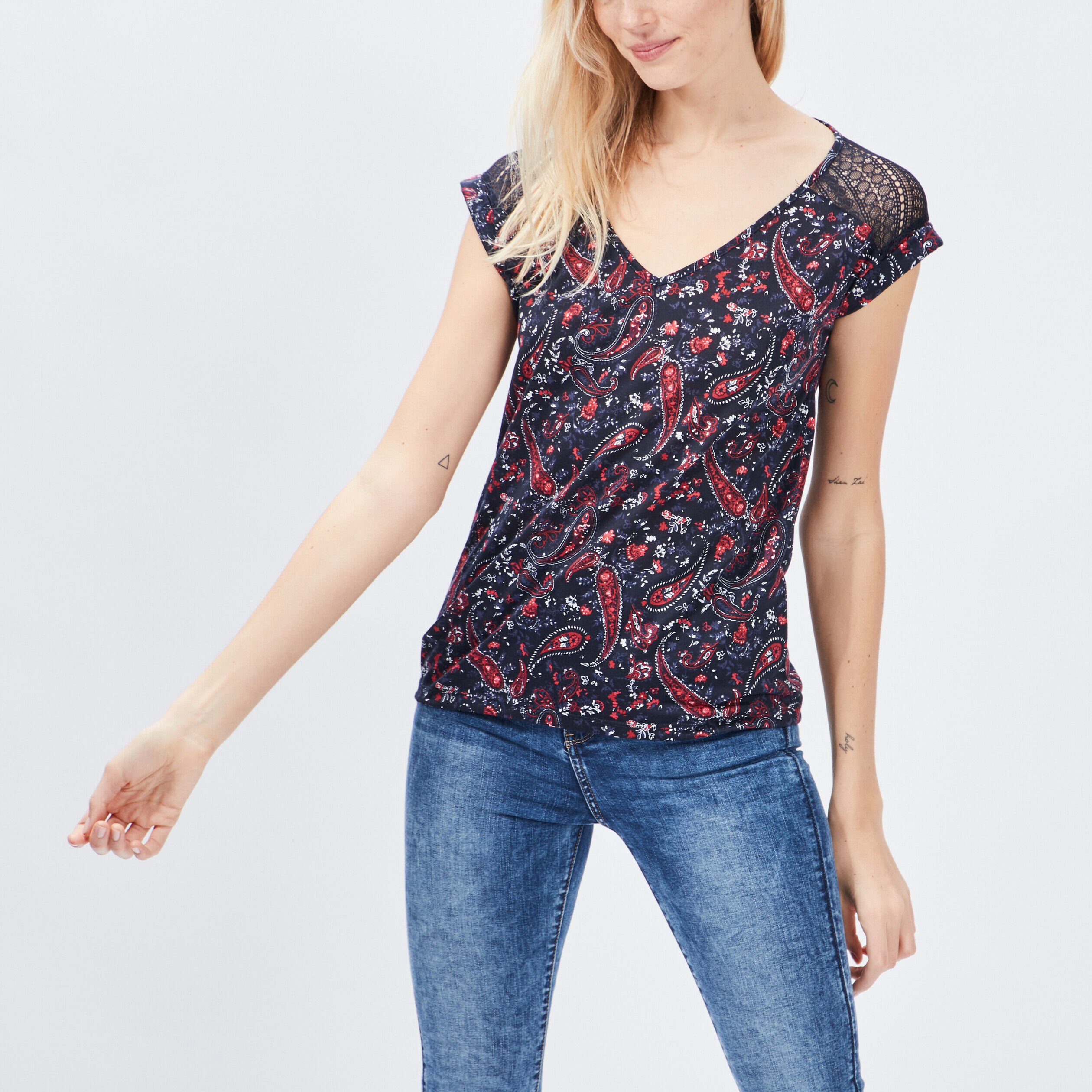 t shirt femme la halle