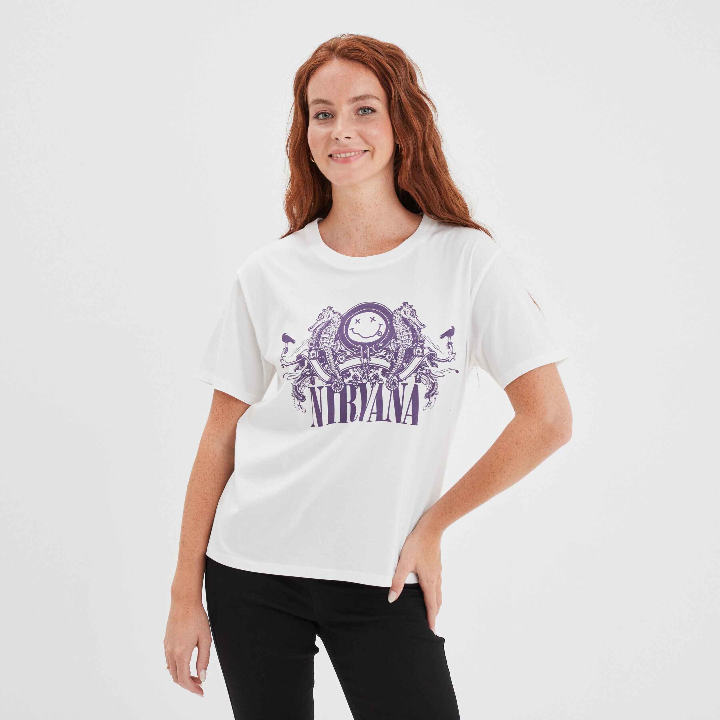 Nirvana t shirt clearance femme