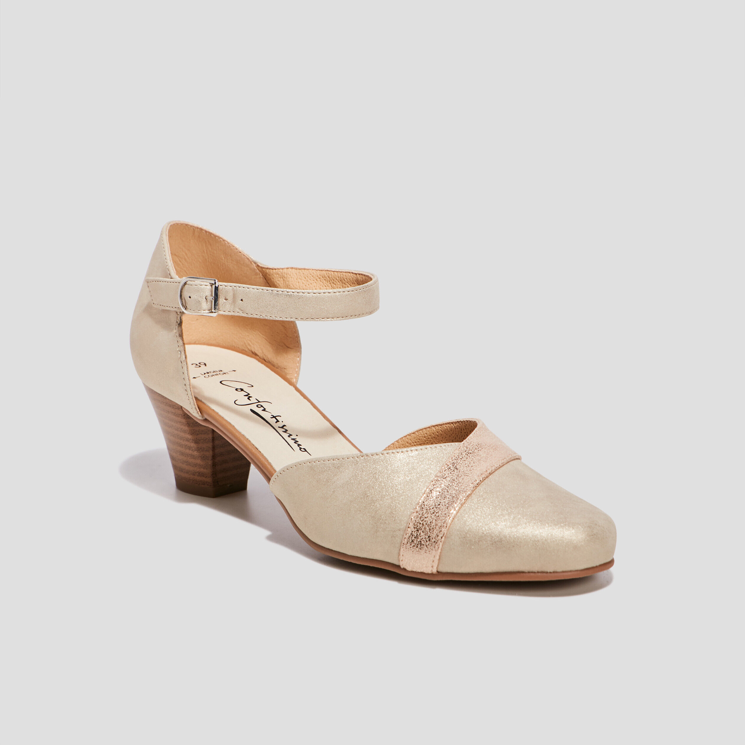 Chaussures mariage femme pas cheres Beige La Halle