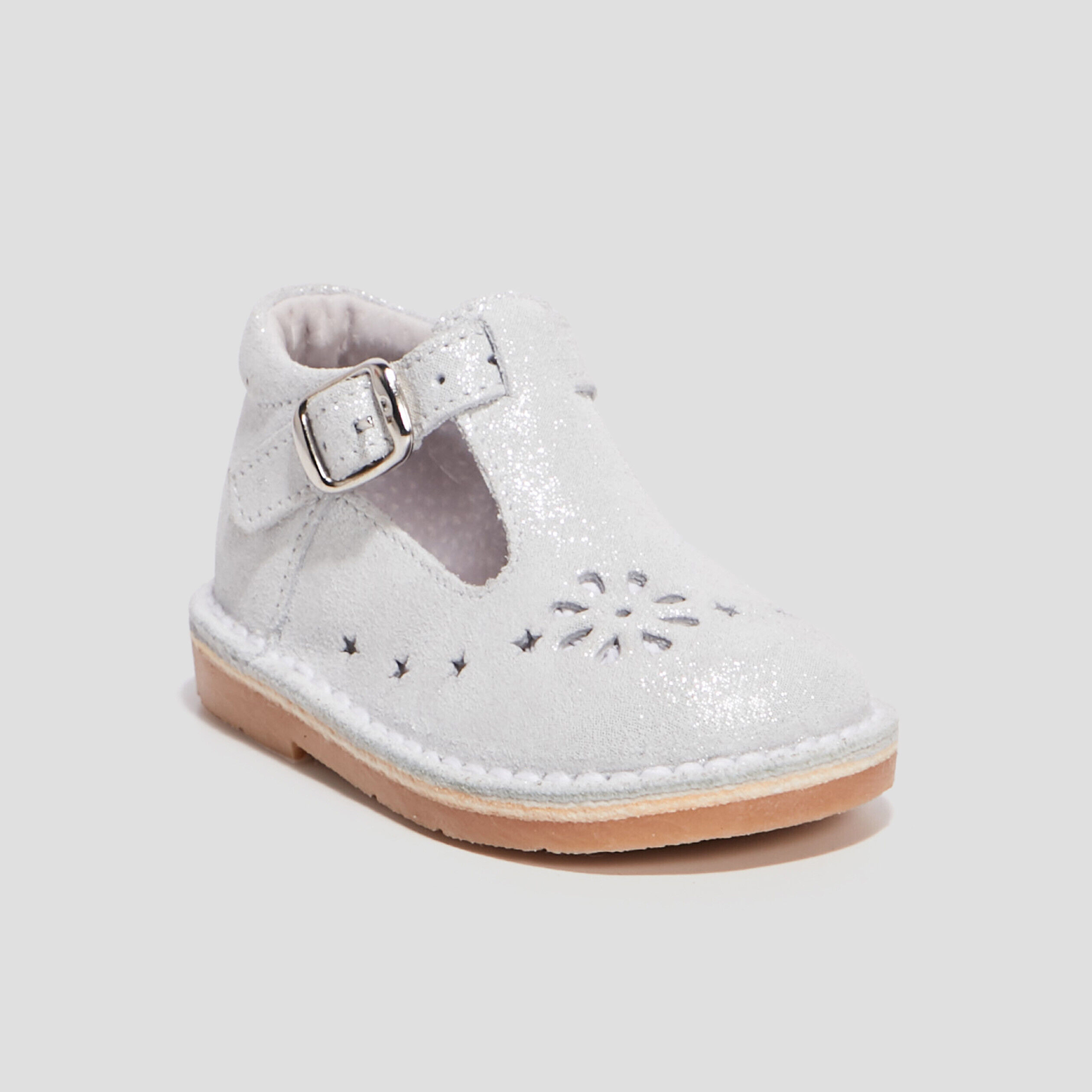 Chaussures premiers pas b b Blanc chaussures enfant pas cher