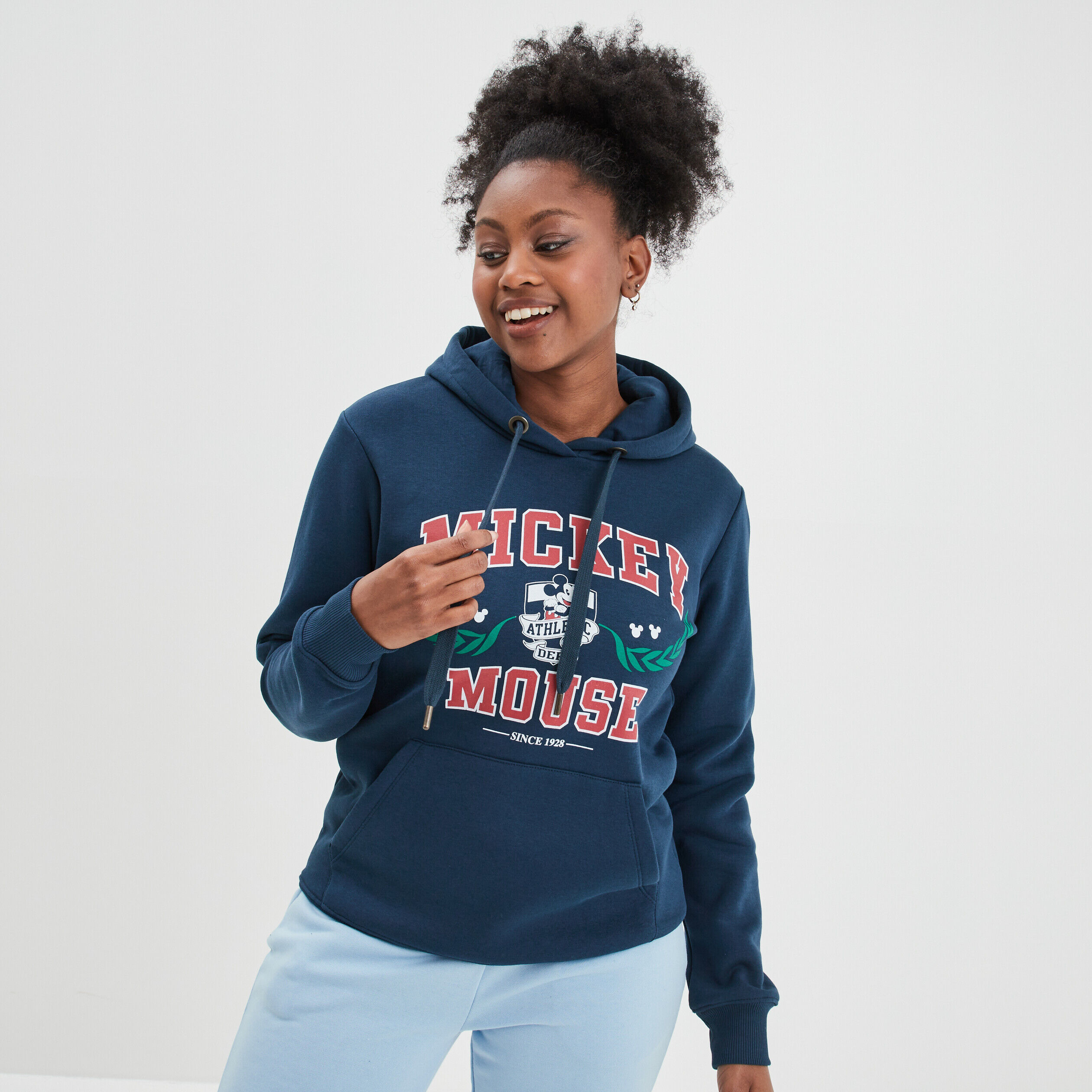 Sweat capuche bleu femme hot sale