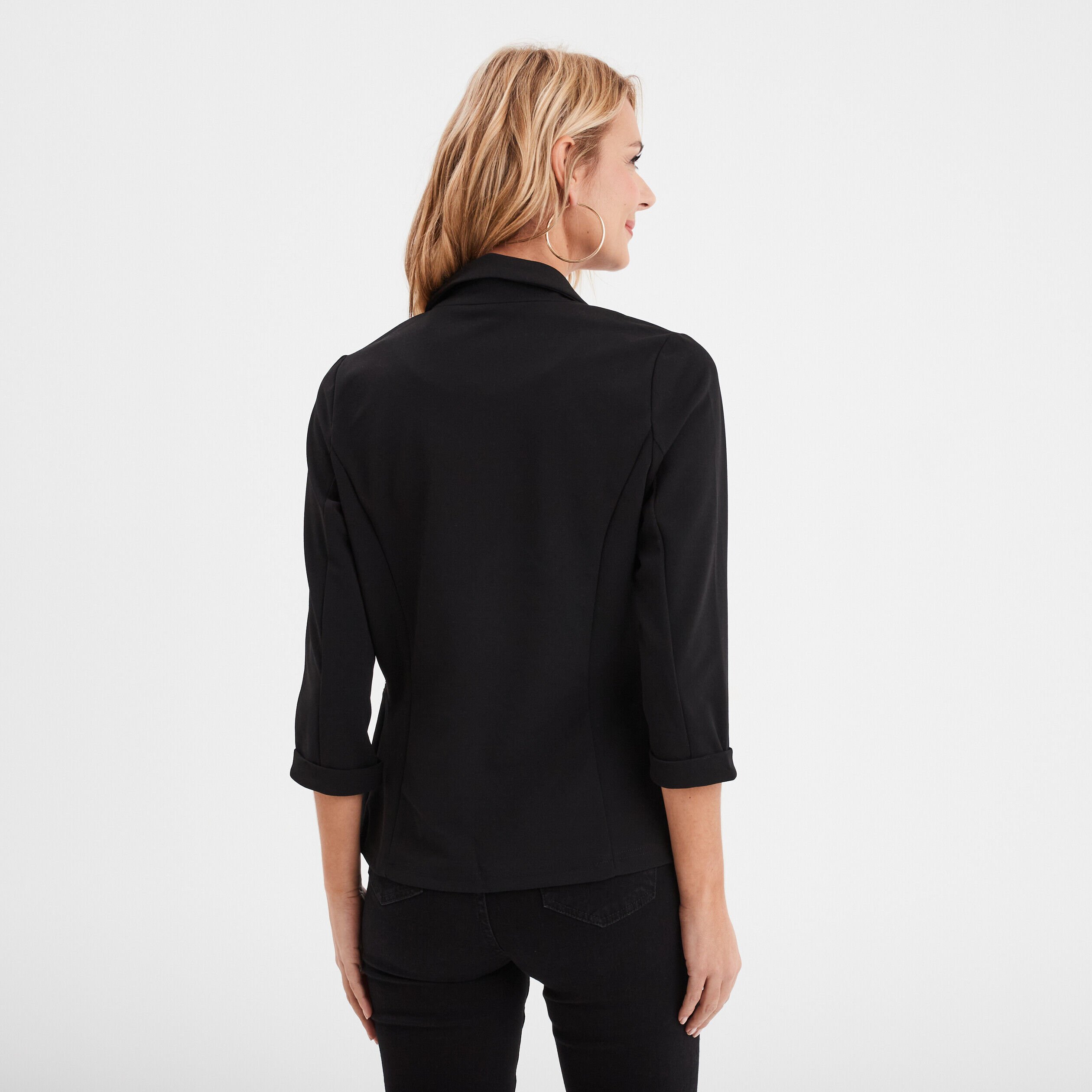 Blazer noir discount femme pas cher