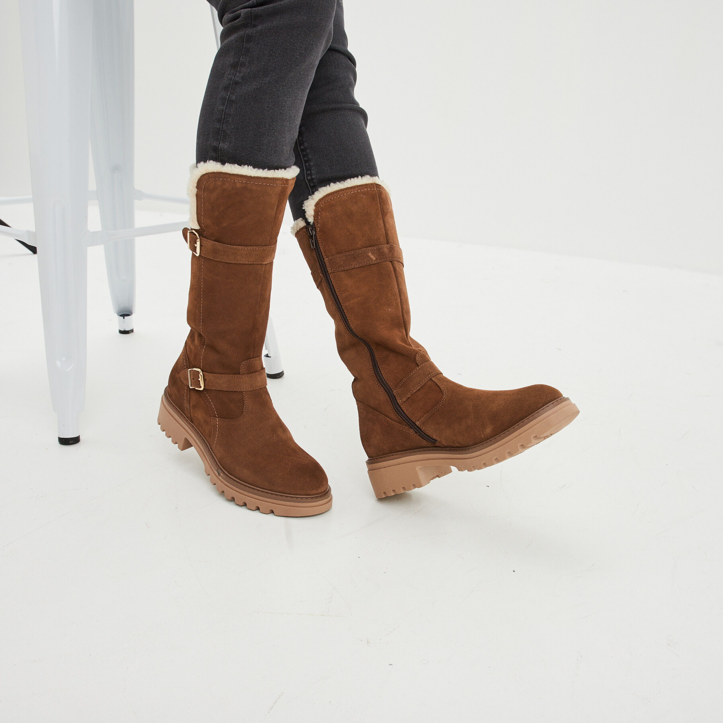 Bottes Marron fille pas ch res La Halle