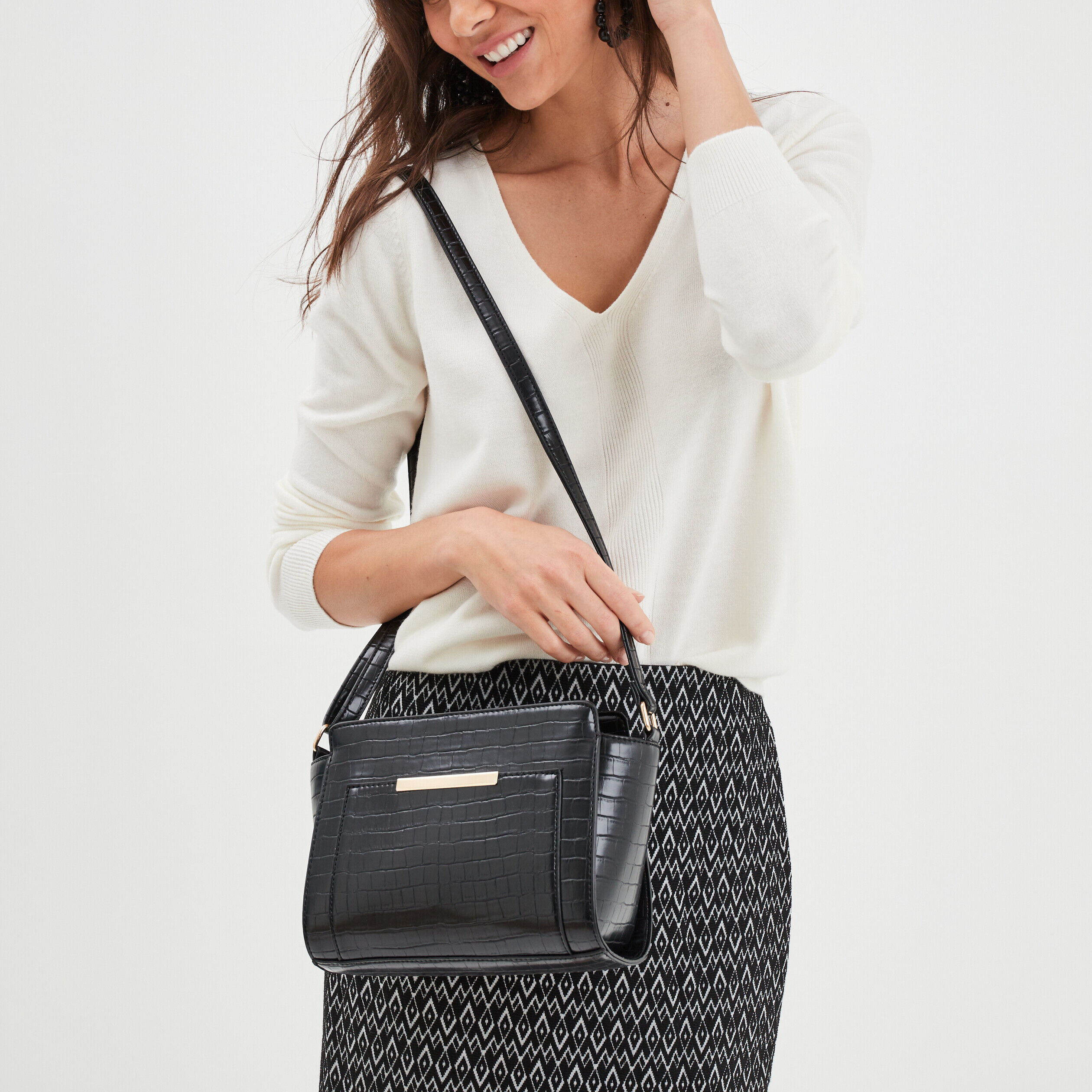 Sac vernis noir la halle sale