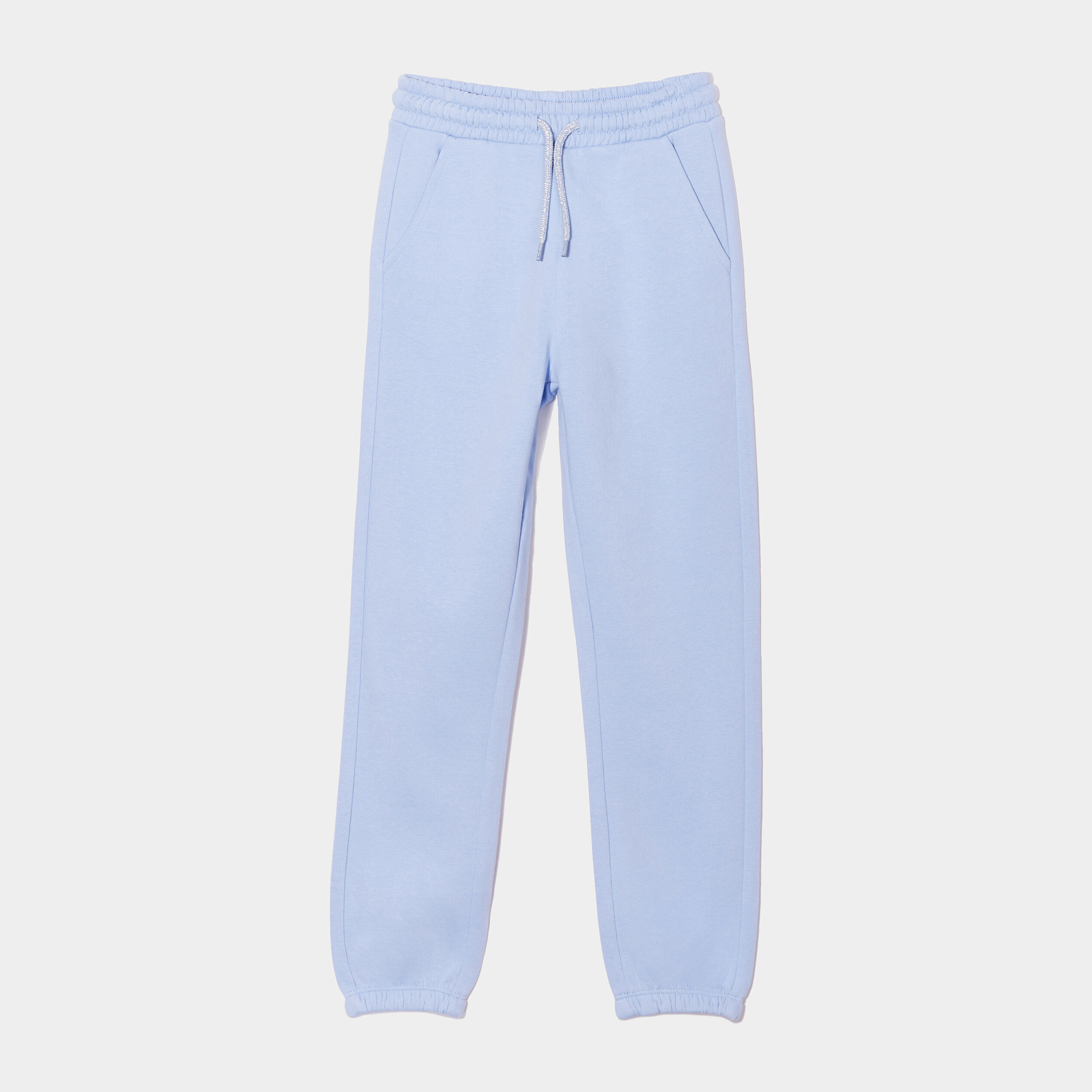 Pantalon de jogging bas lastiqu bleu clair fille