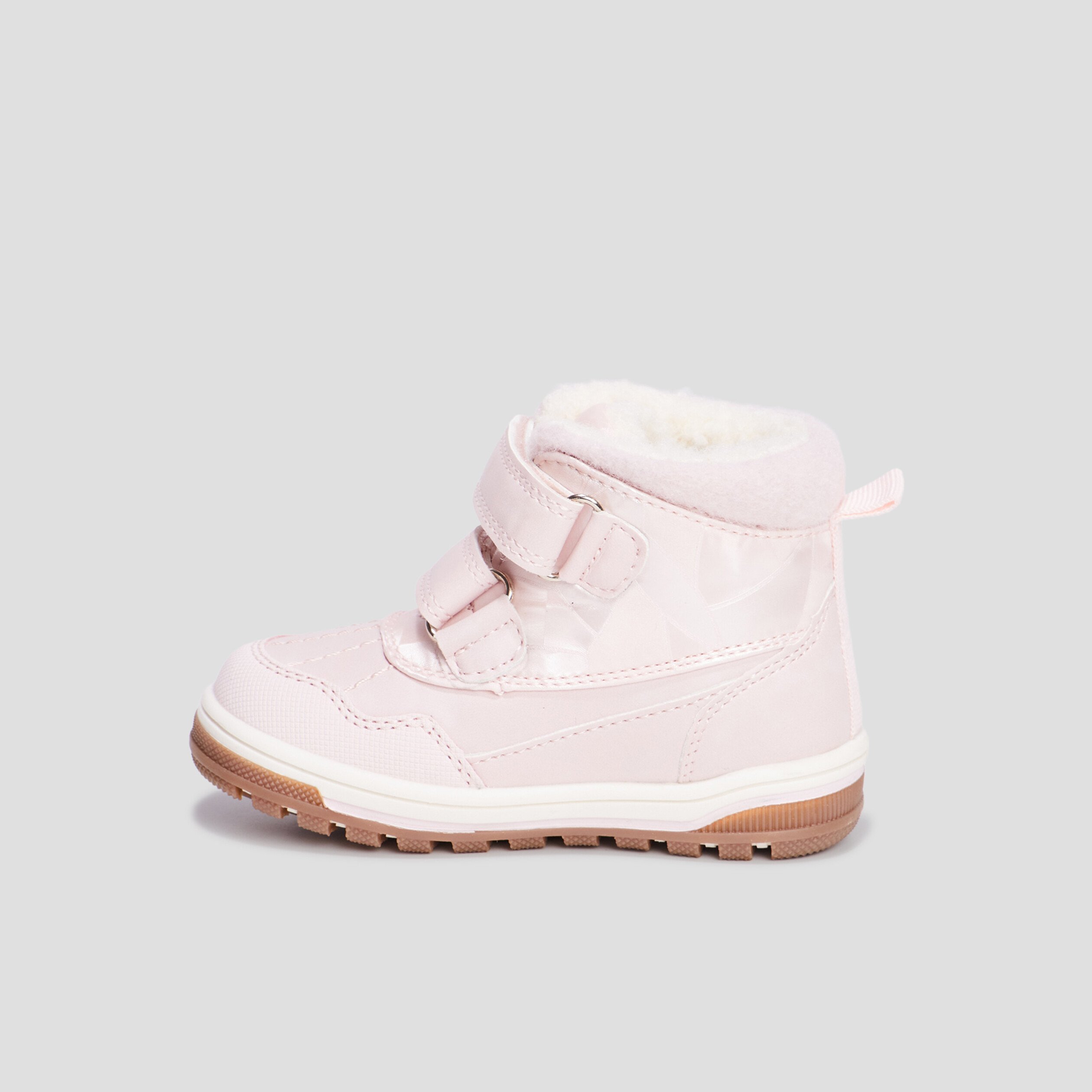 Bottines fourr es scratchs Trappeur rose b b fille