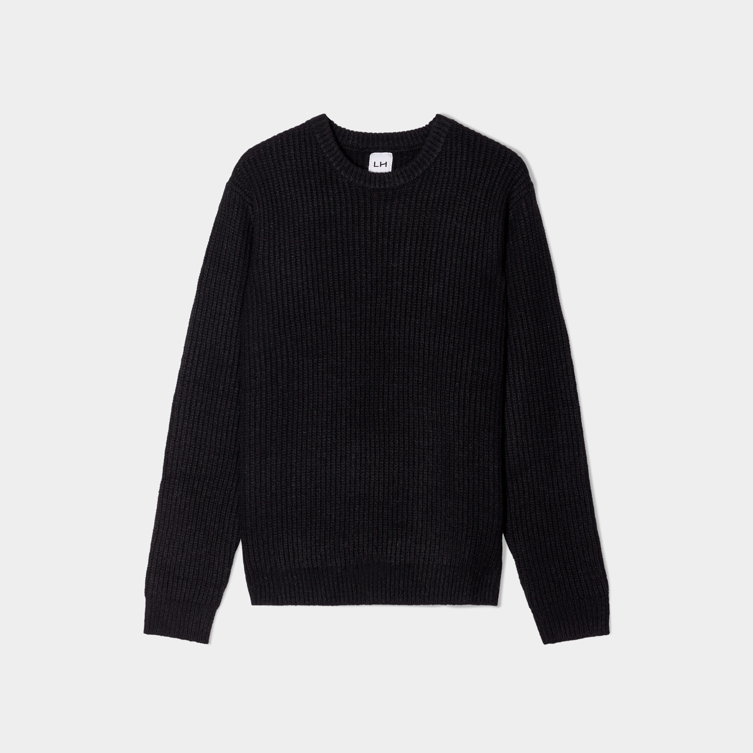 Pull col rond noir homme sale