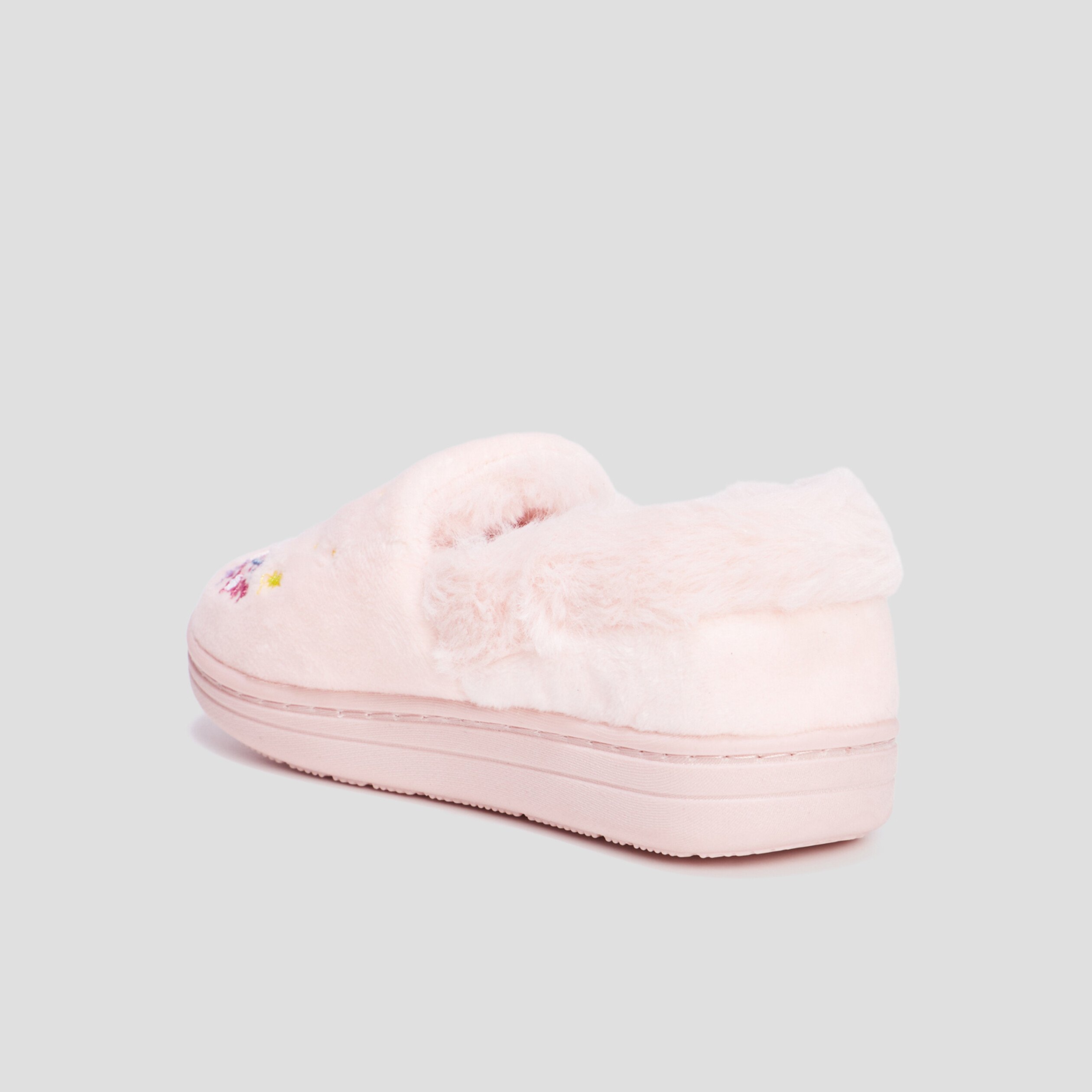 Chaussons fourres avec print Licorne rose fille