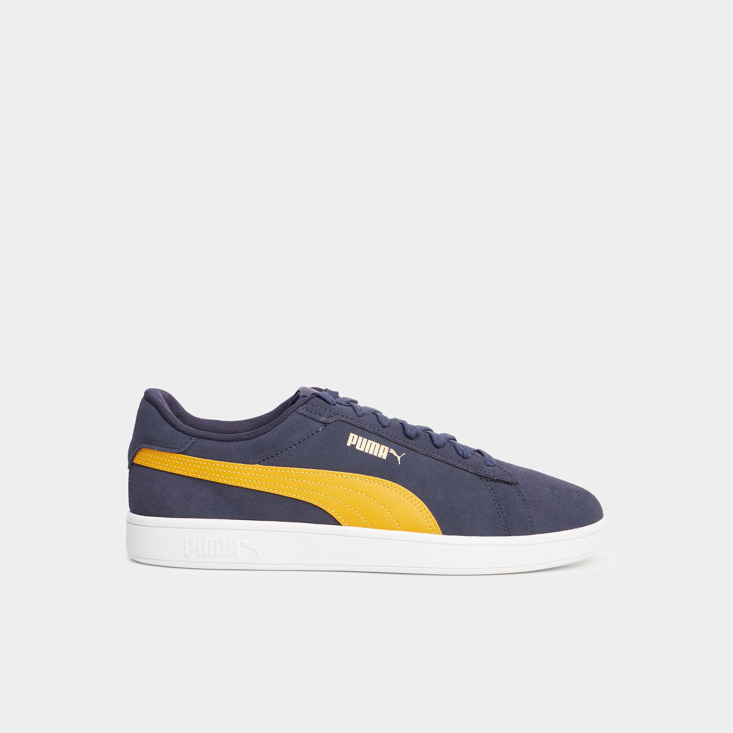 Tennis basses a lacets cuir Puma Smash bleu marine homme