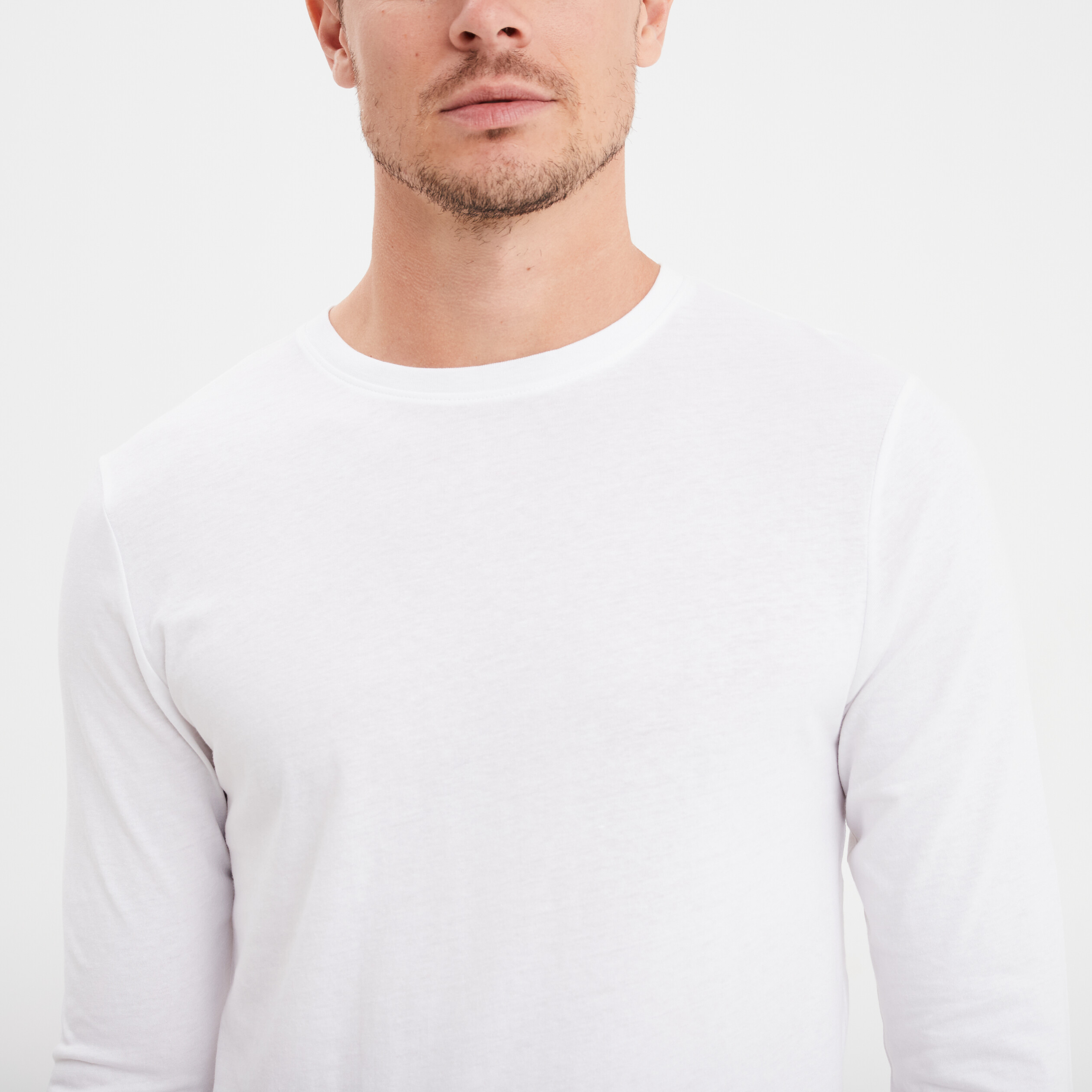 Tee shirt manches longues homme blanc online