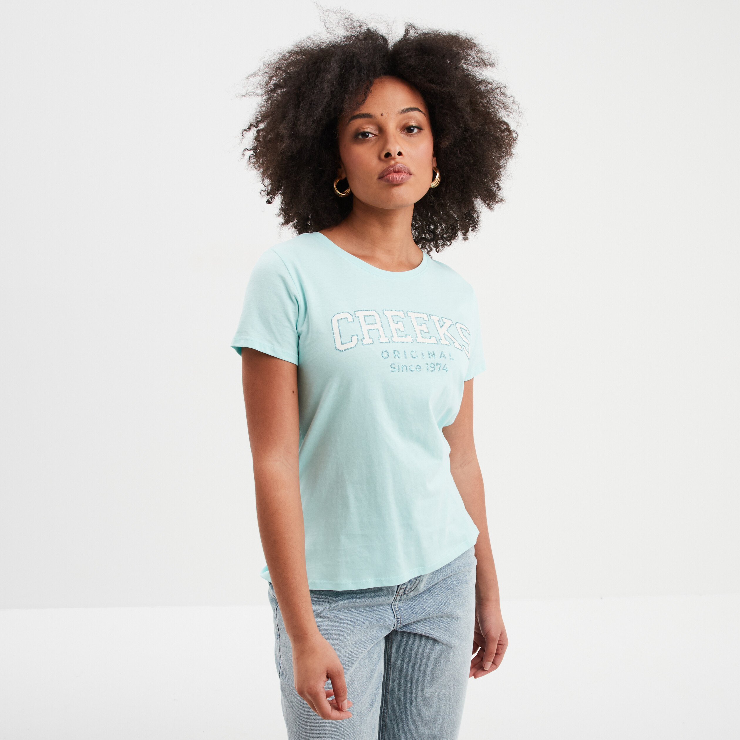 Tee shirt turquoise femme online