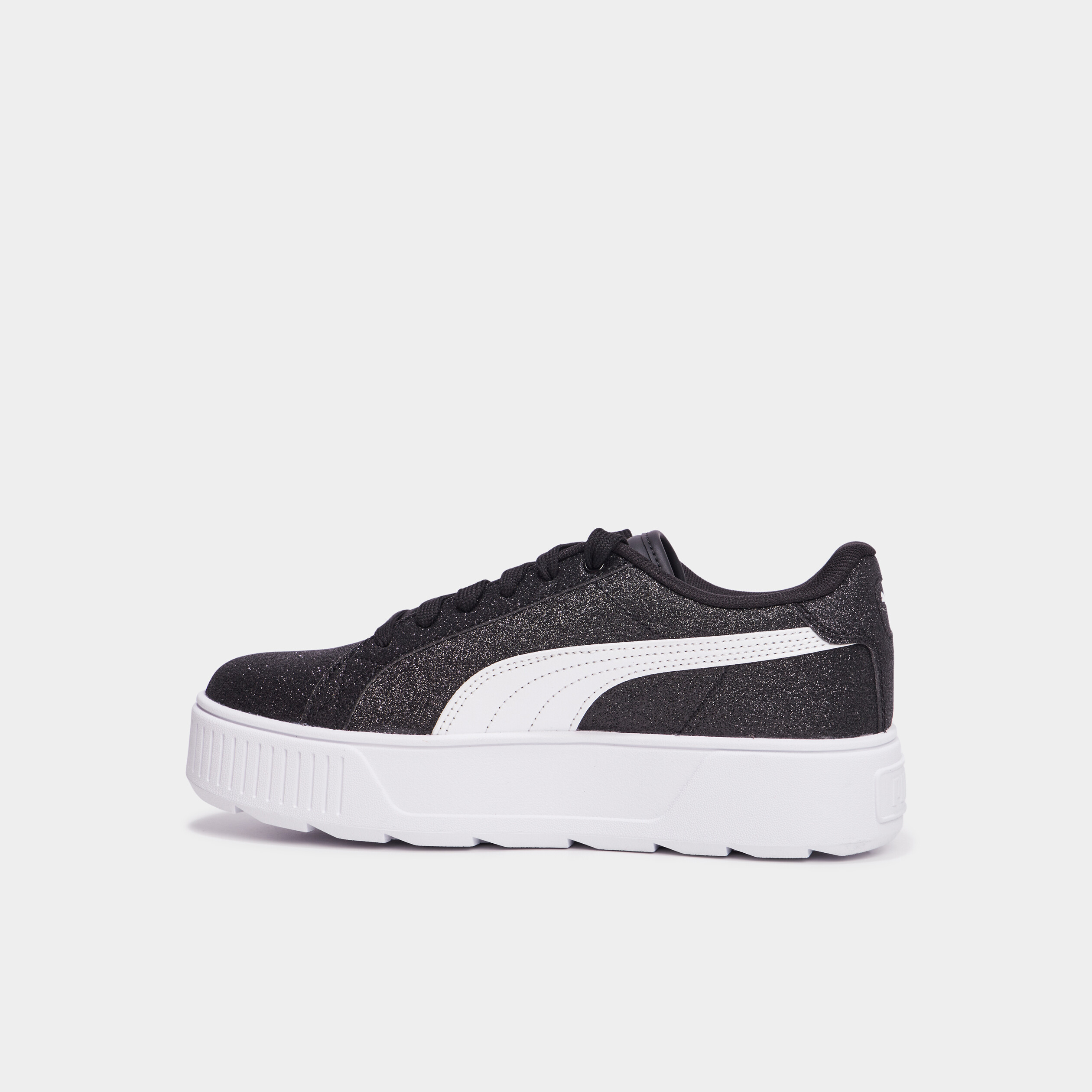 Tennis plateformes lacets Puma noir fille