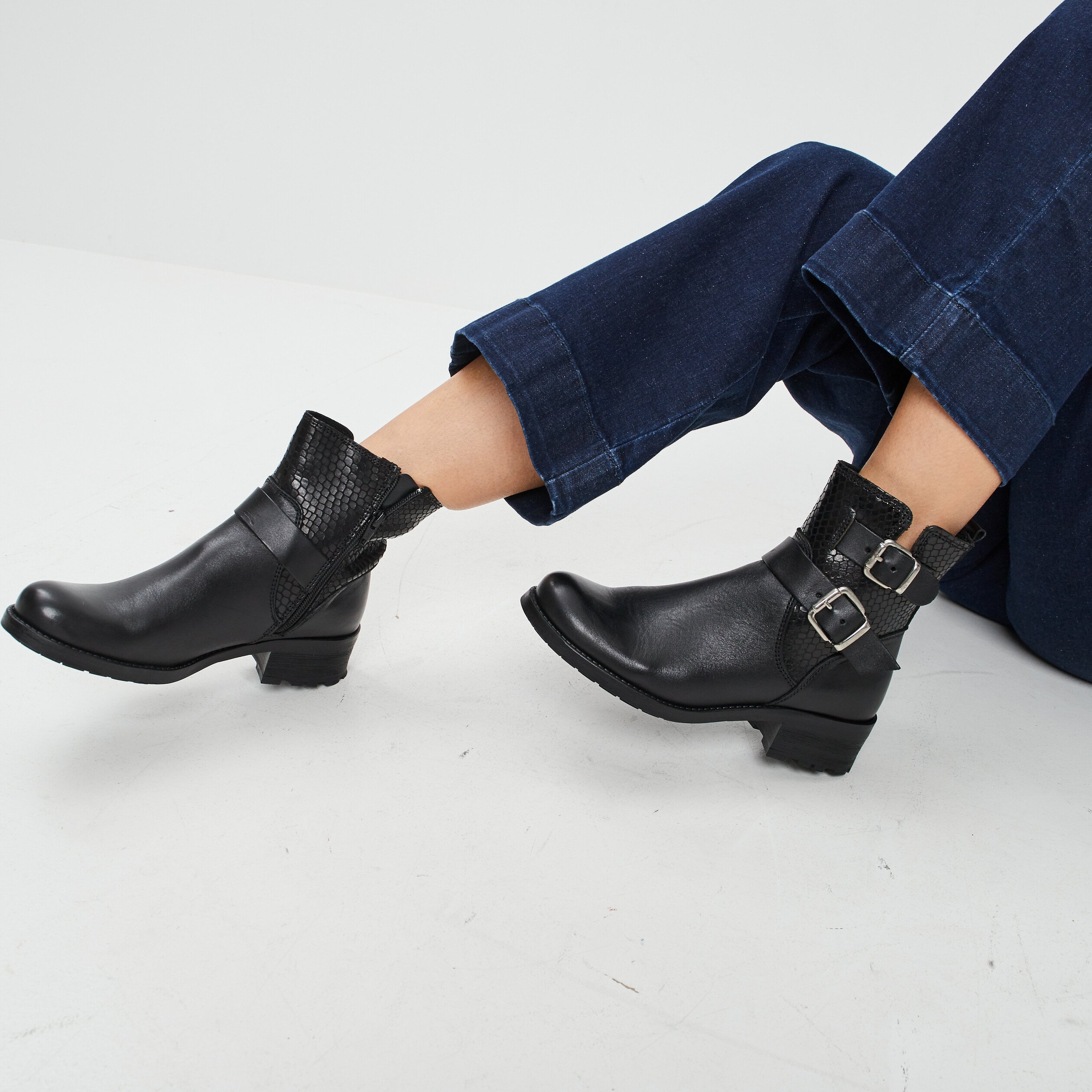 Bottines femme semelle crantée best sale