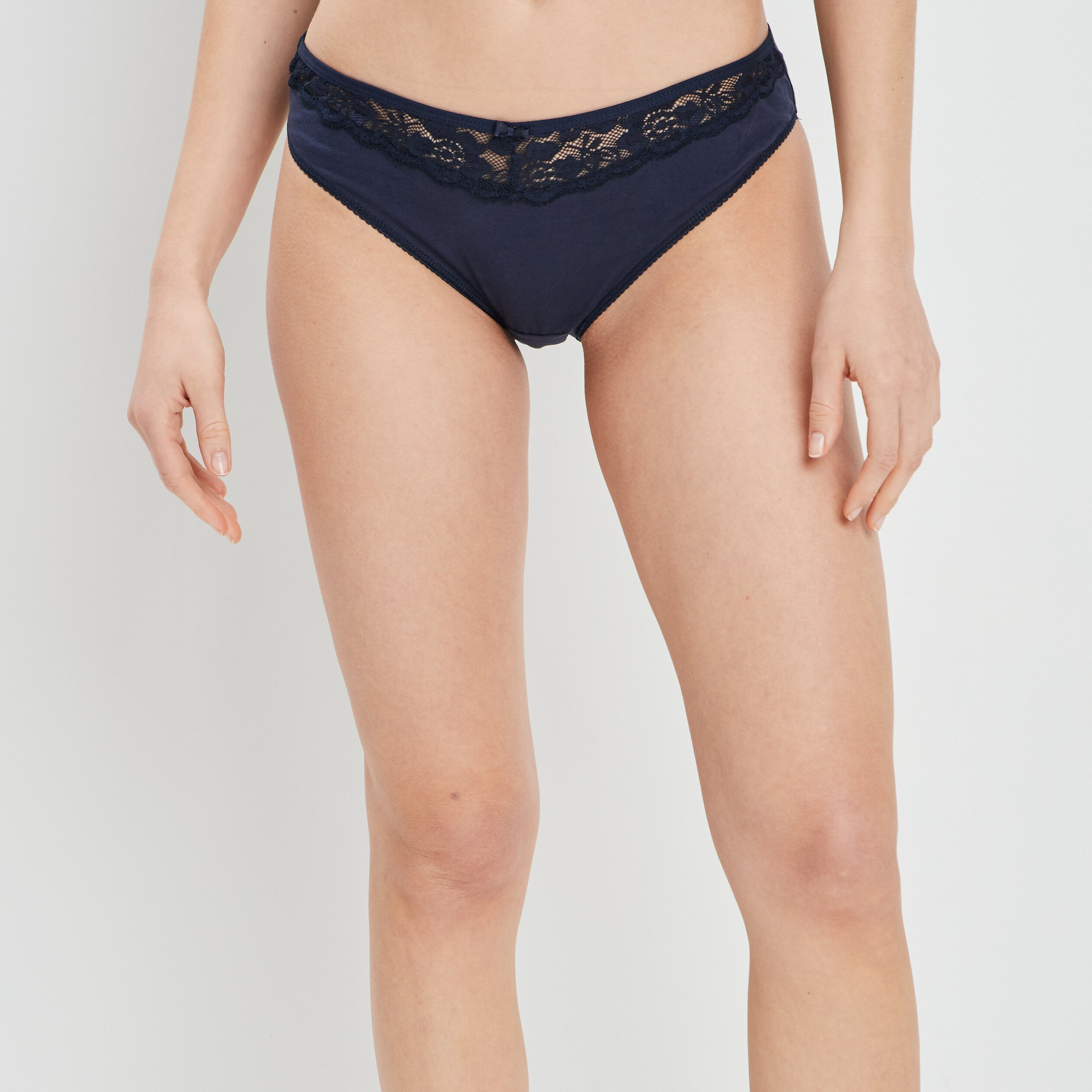 Slip bleu store marine femme