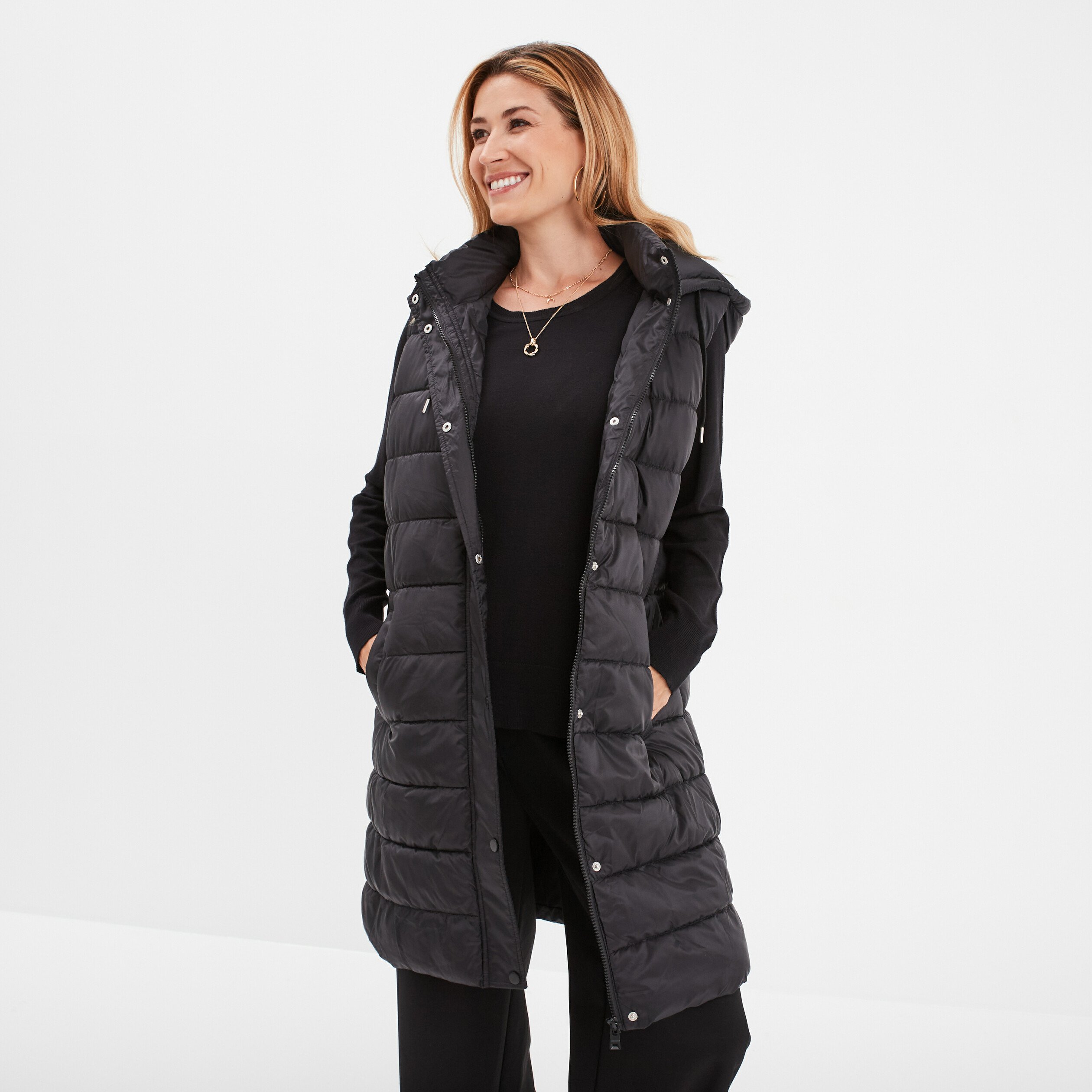 Veste longue femme sans manche sale