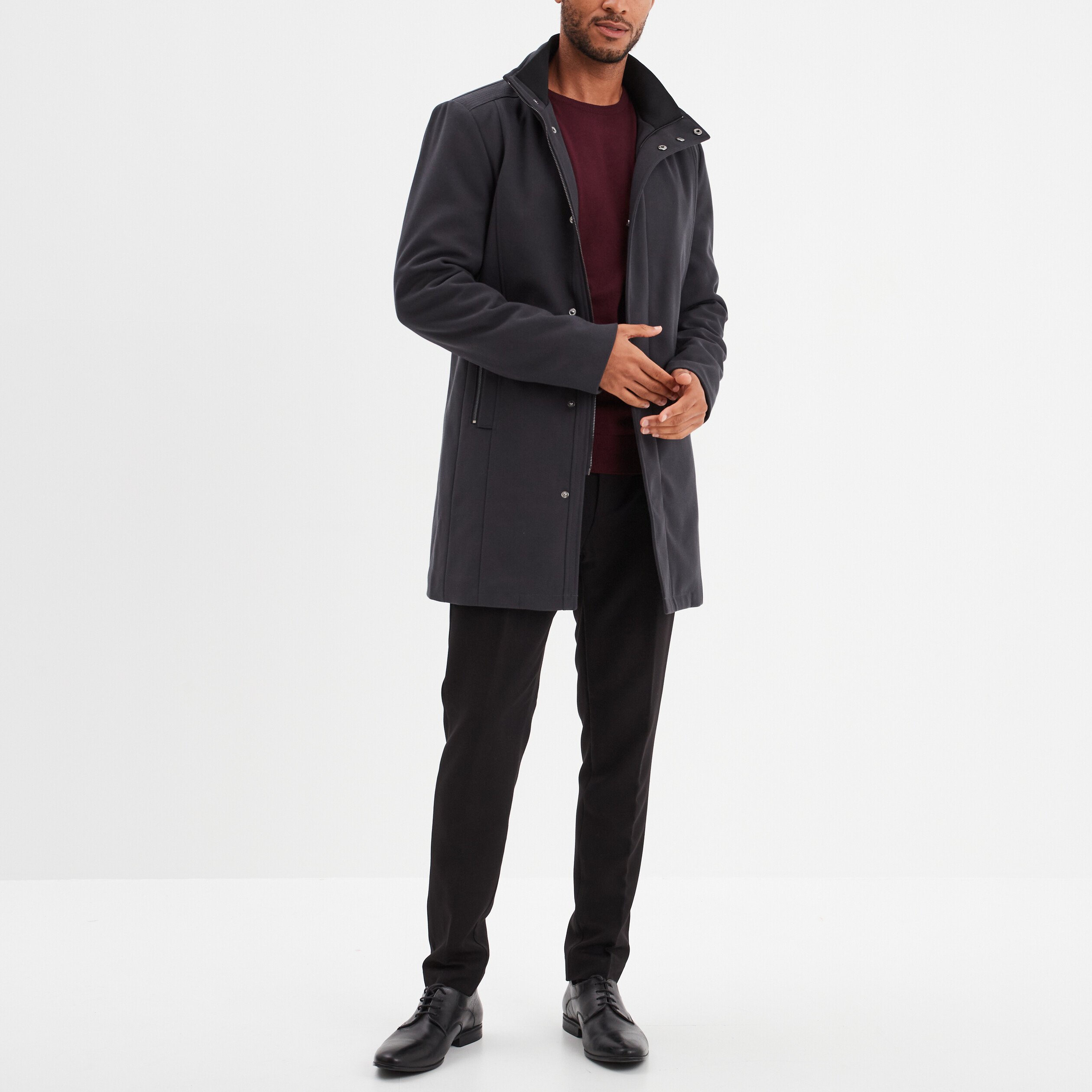 Manteau col montant homme sale