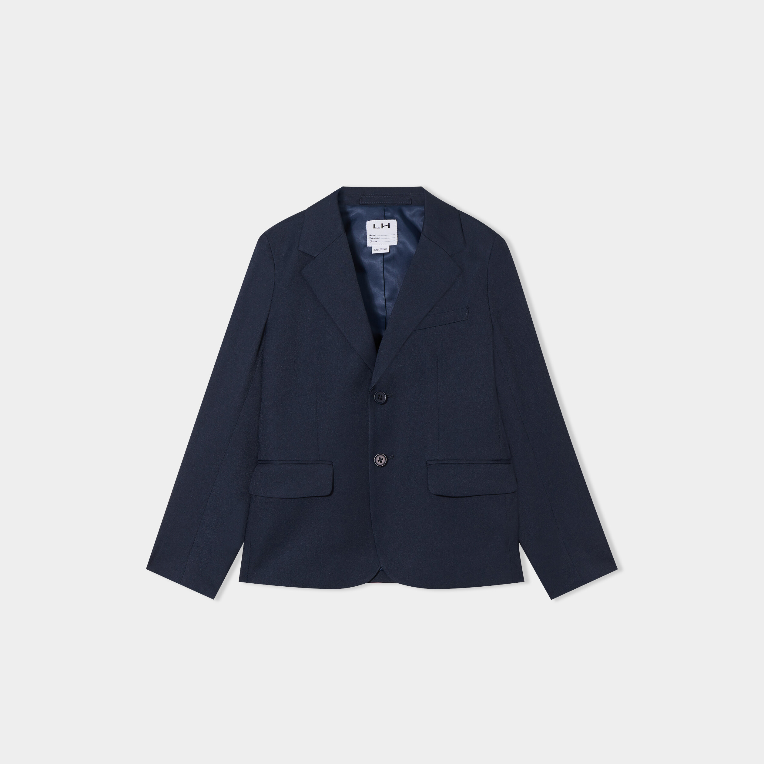 Veste blazer droite boutonnee bleu marine garcon La Halle