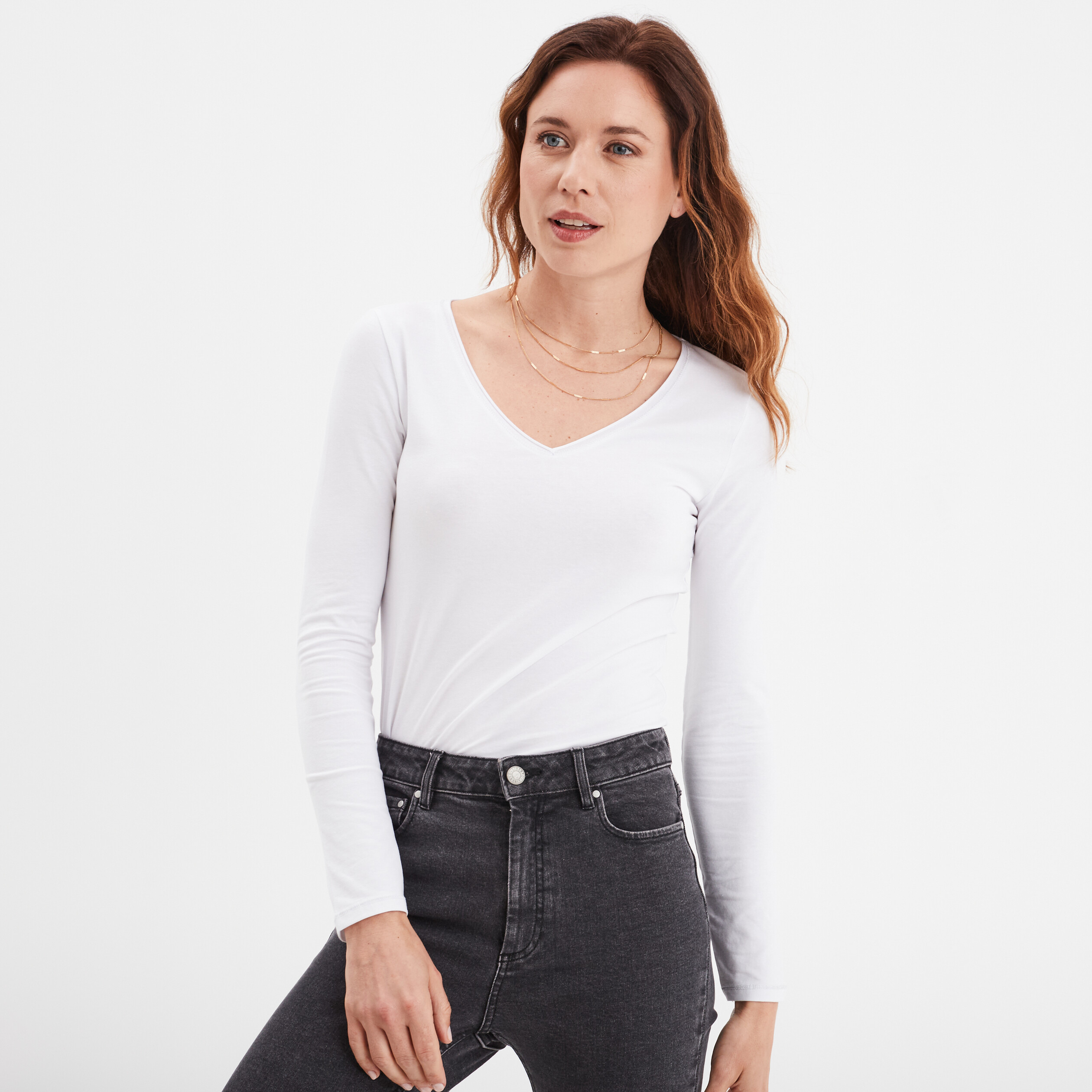 Femme t shirt blanc deals