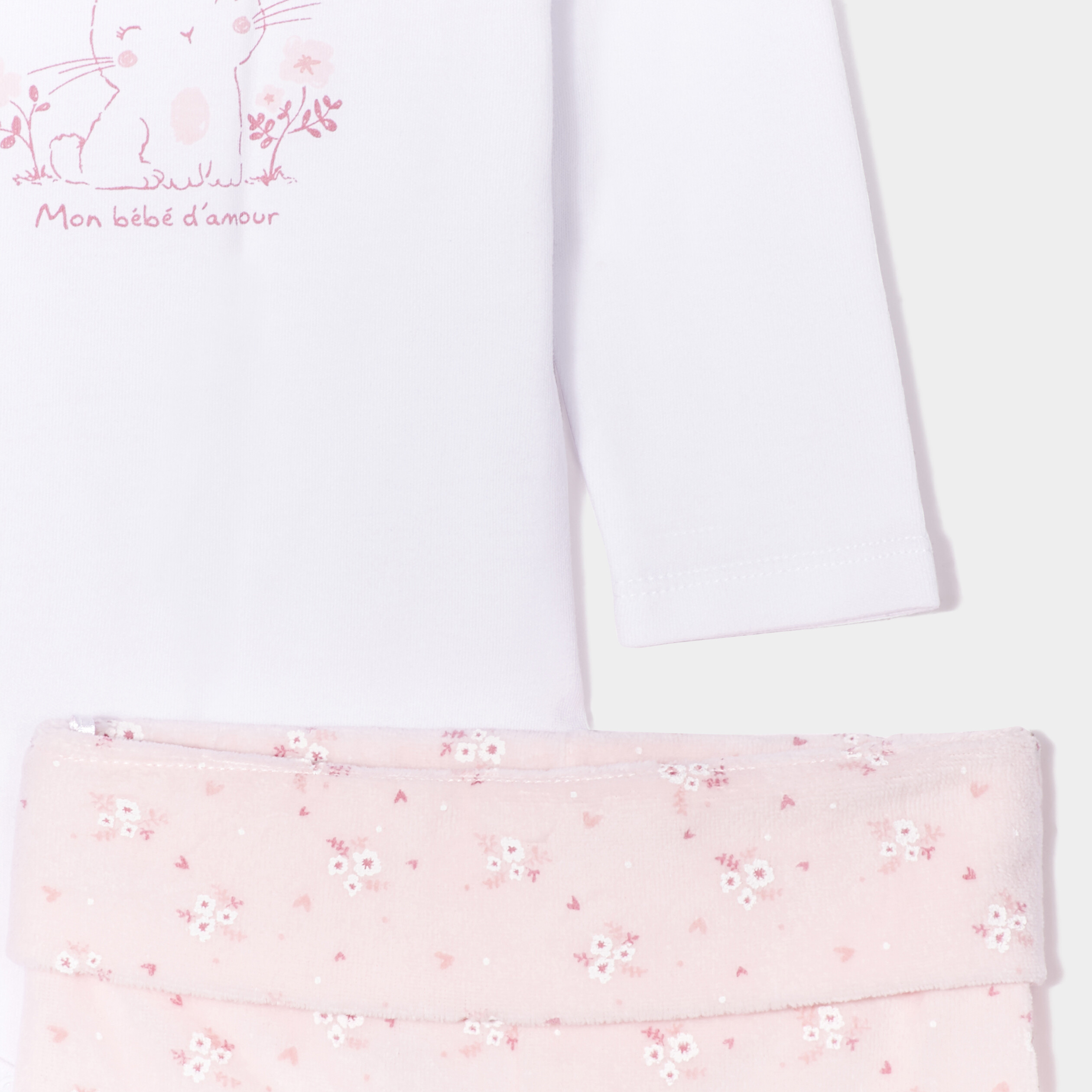 Ensemble body rose Bébé fille