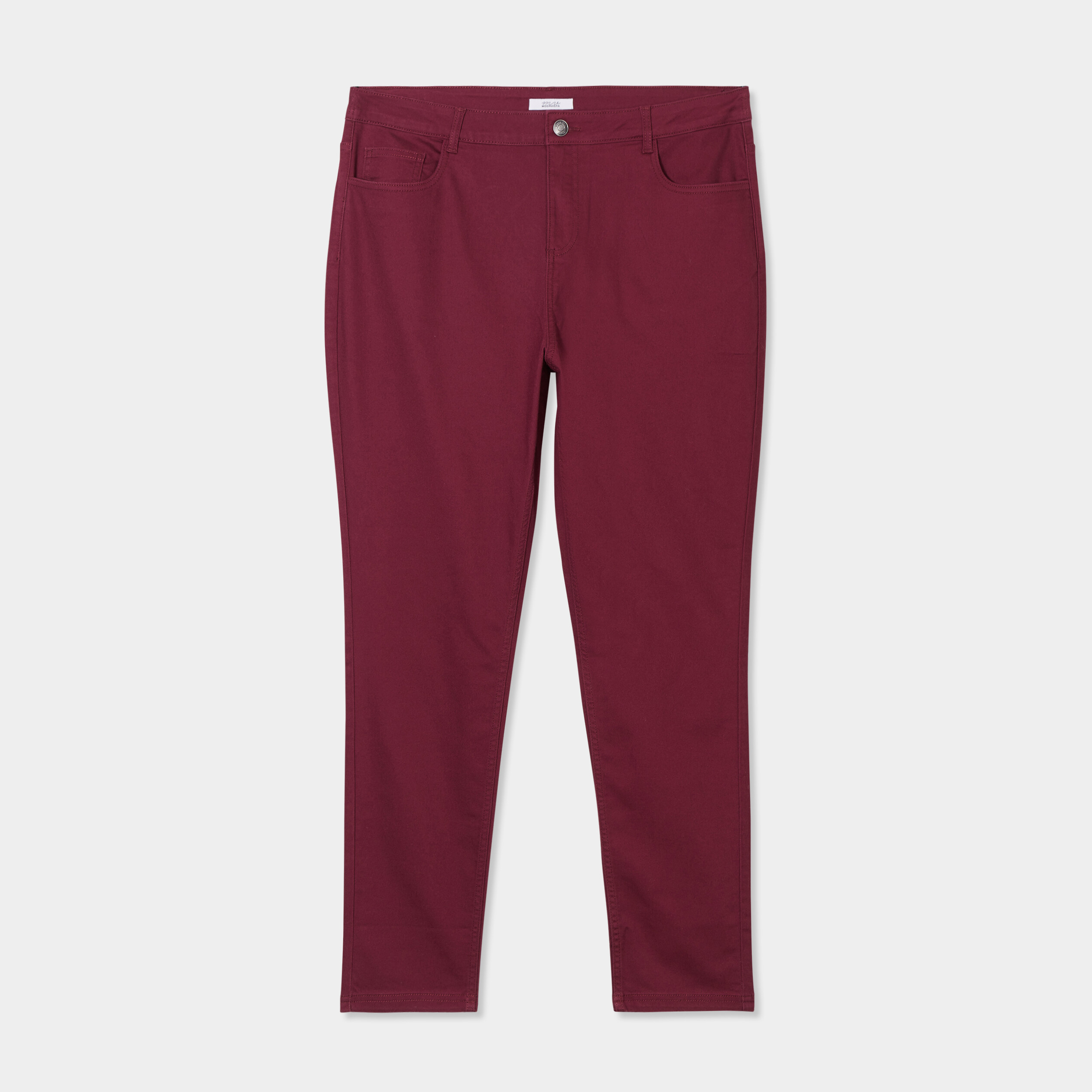 Pantalon taille haute bordeaux best sale