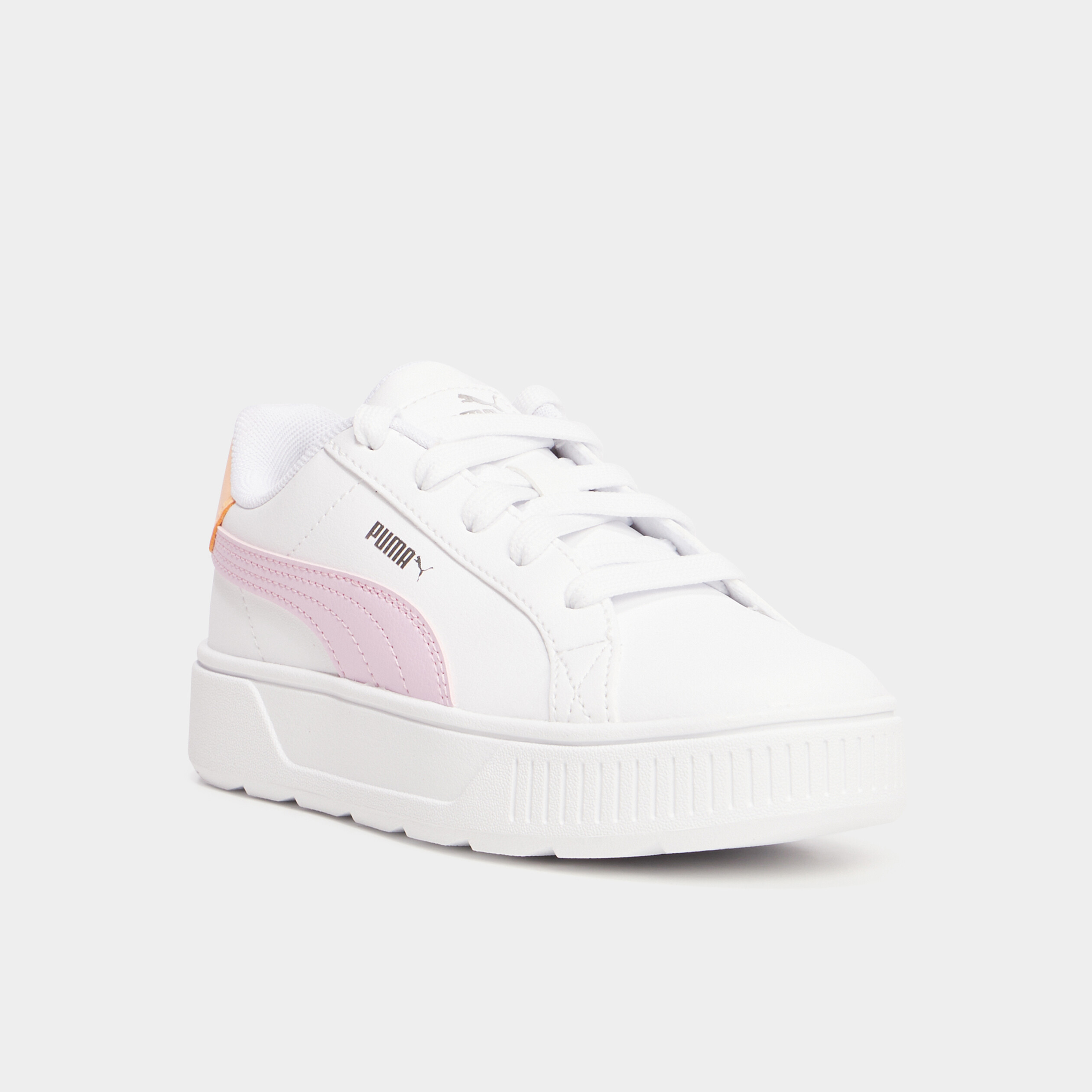 Tennis basses lacets Puma Karmen rose clair fille La Halle