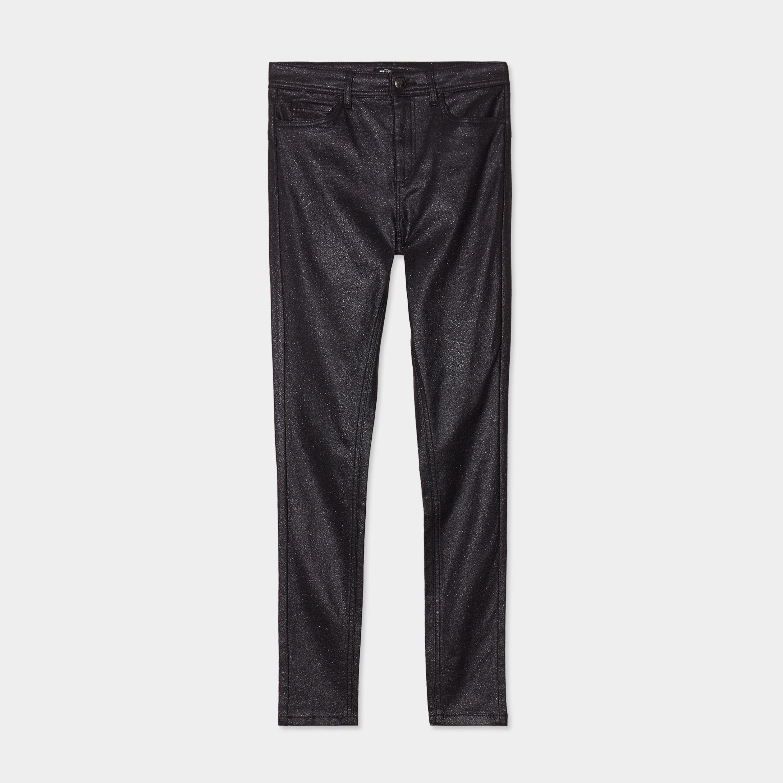 Pantalon noir enduit femme pas cher best sale