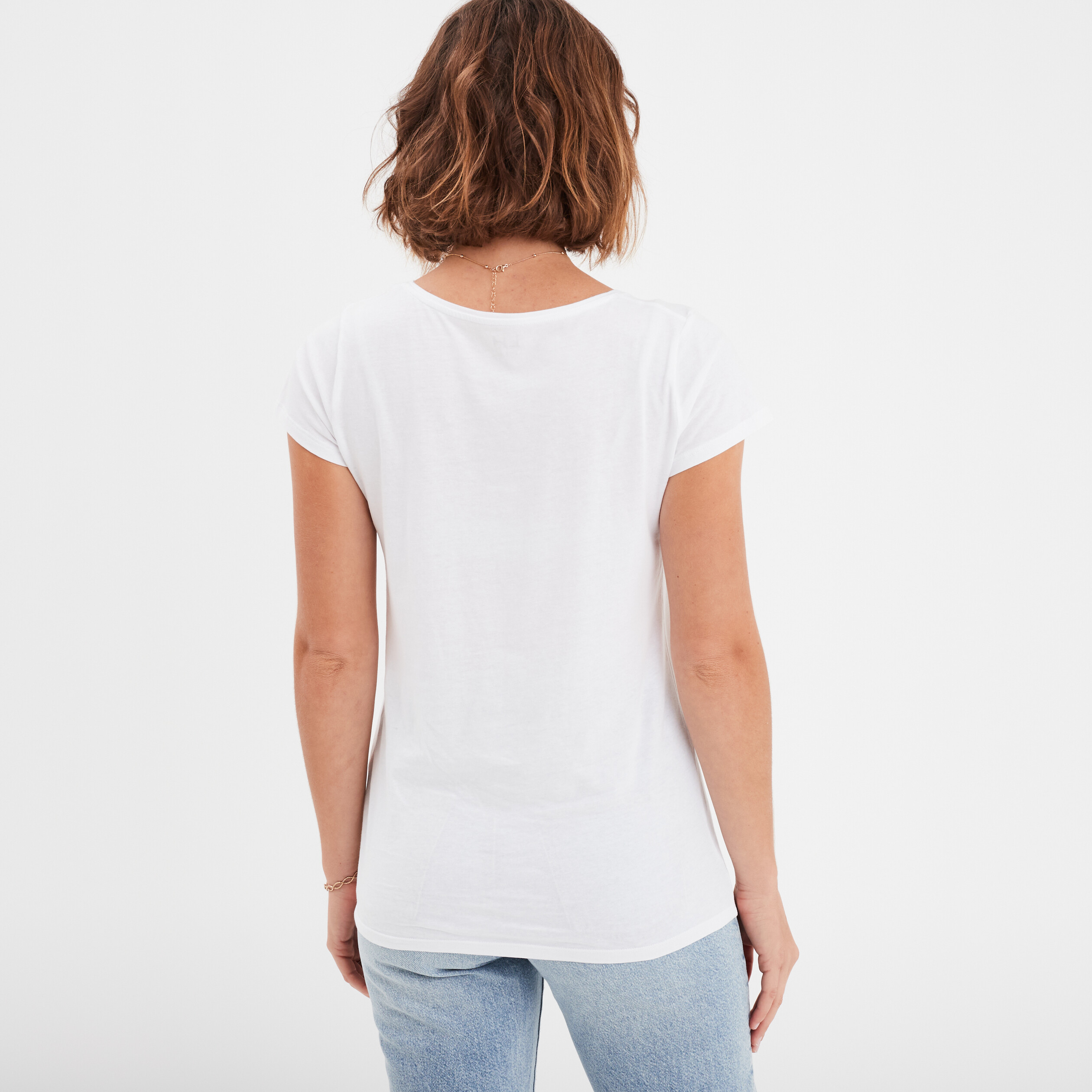 Tee shirt basique blanc femme online