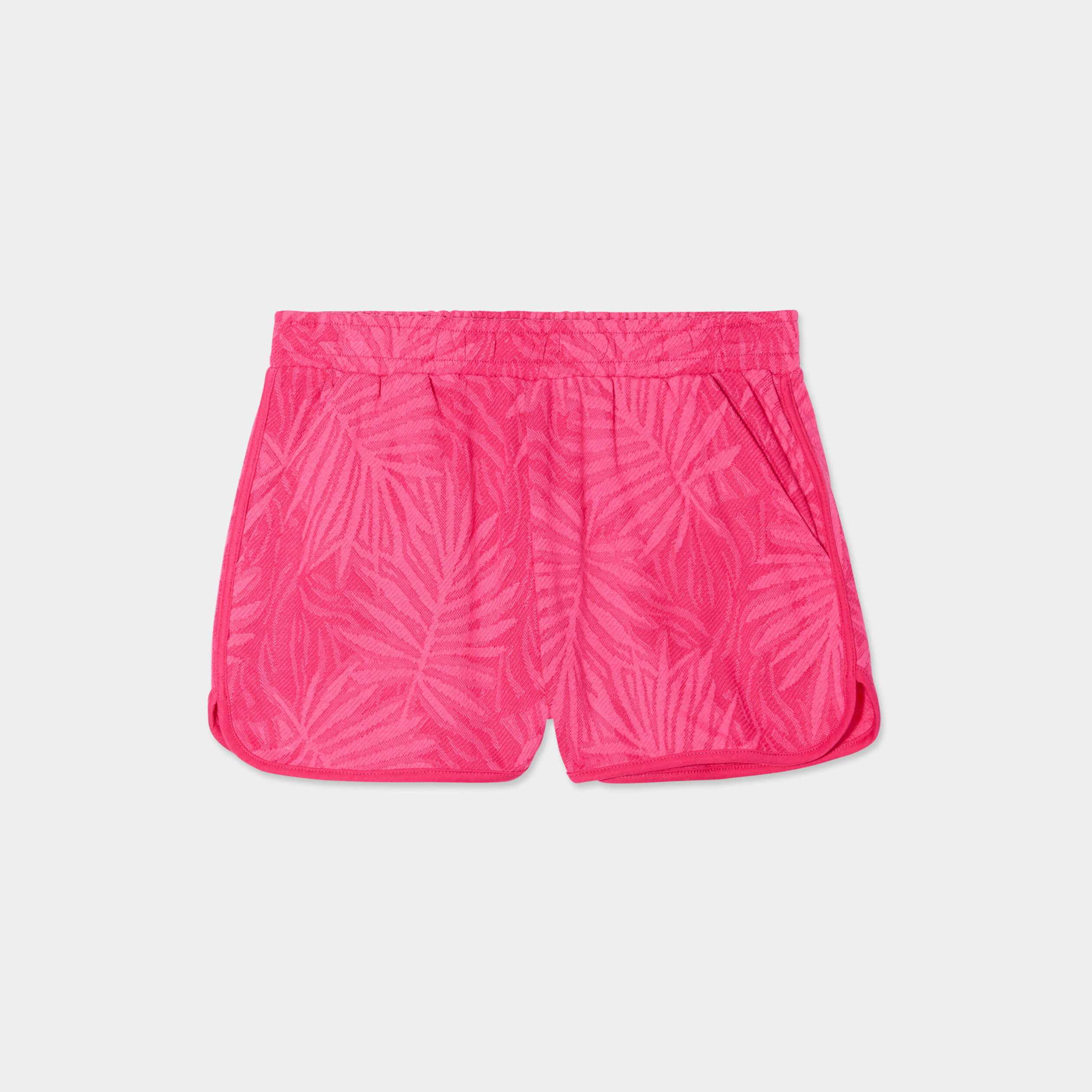 Short avec taille elastiquee rose fushia femme