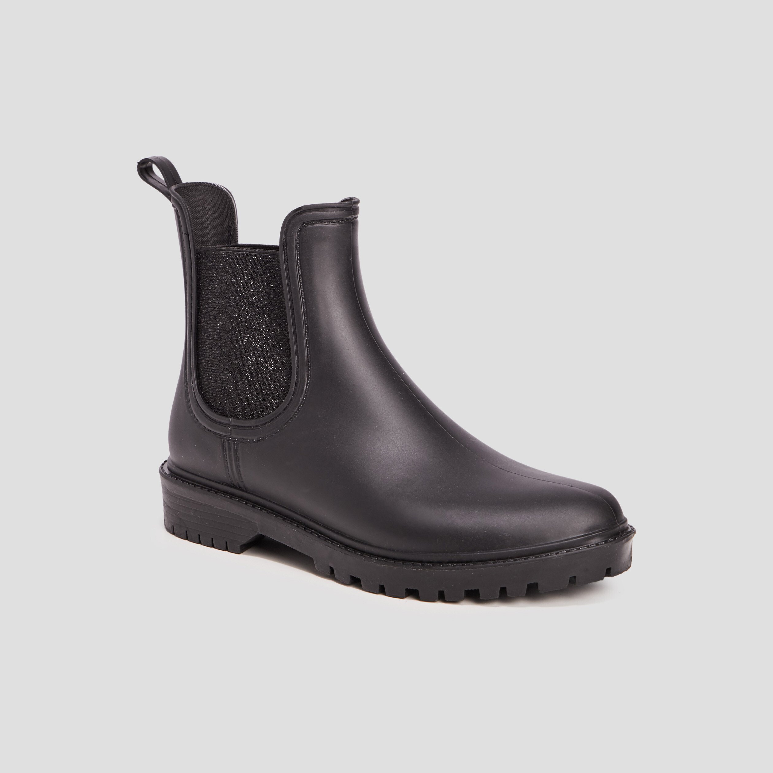 Bottines de pluie chelsea noir femme