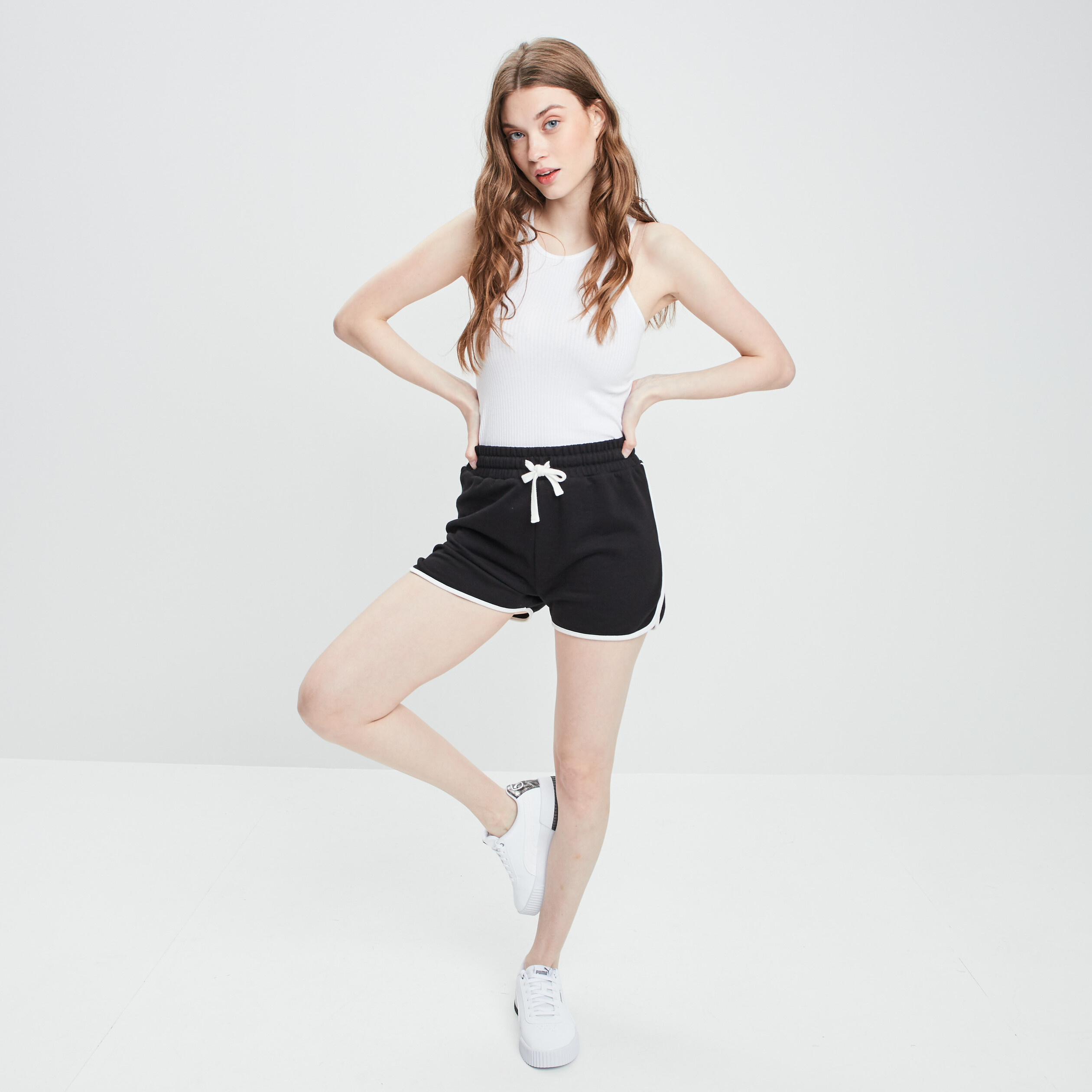 Short ajustable noir femme