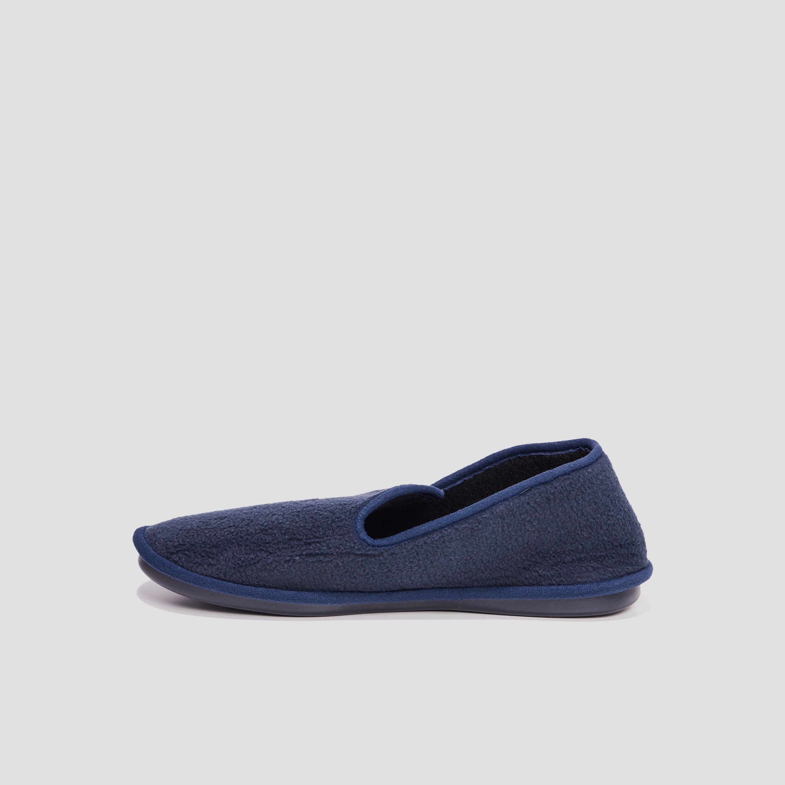 Chaussons fa on charentaises bleu marine homme