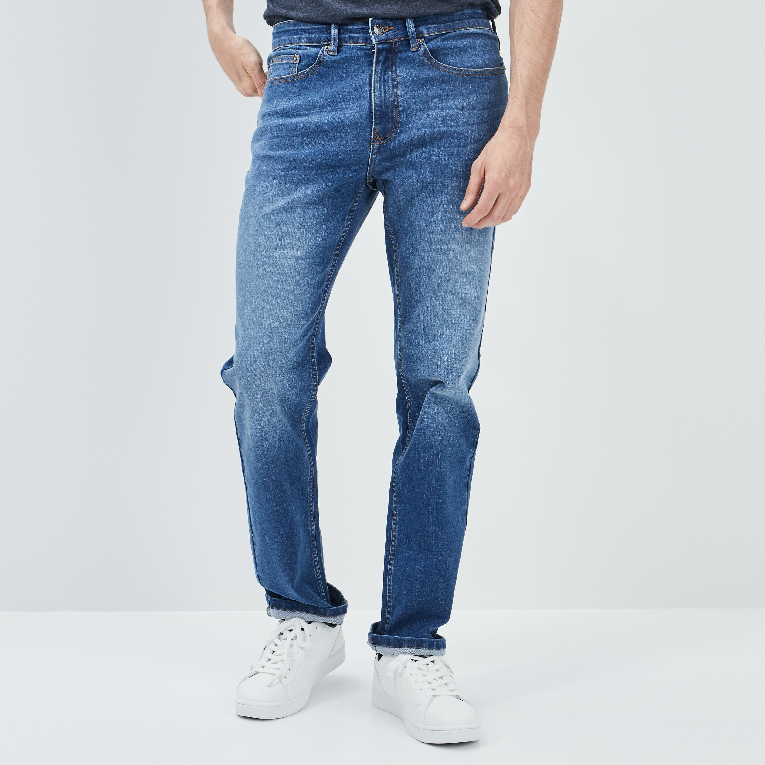 Jean regular cheap stretch homme