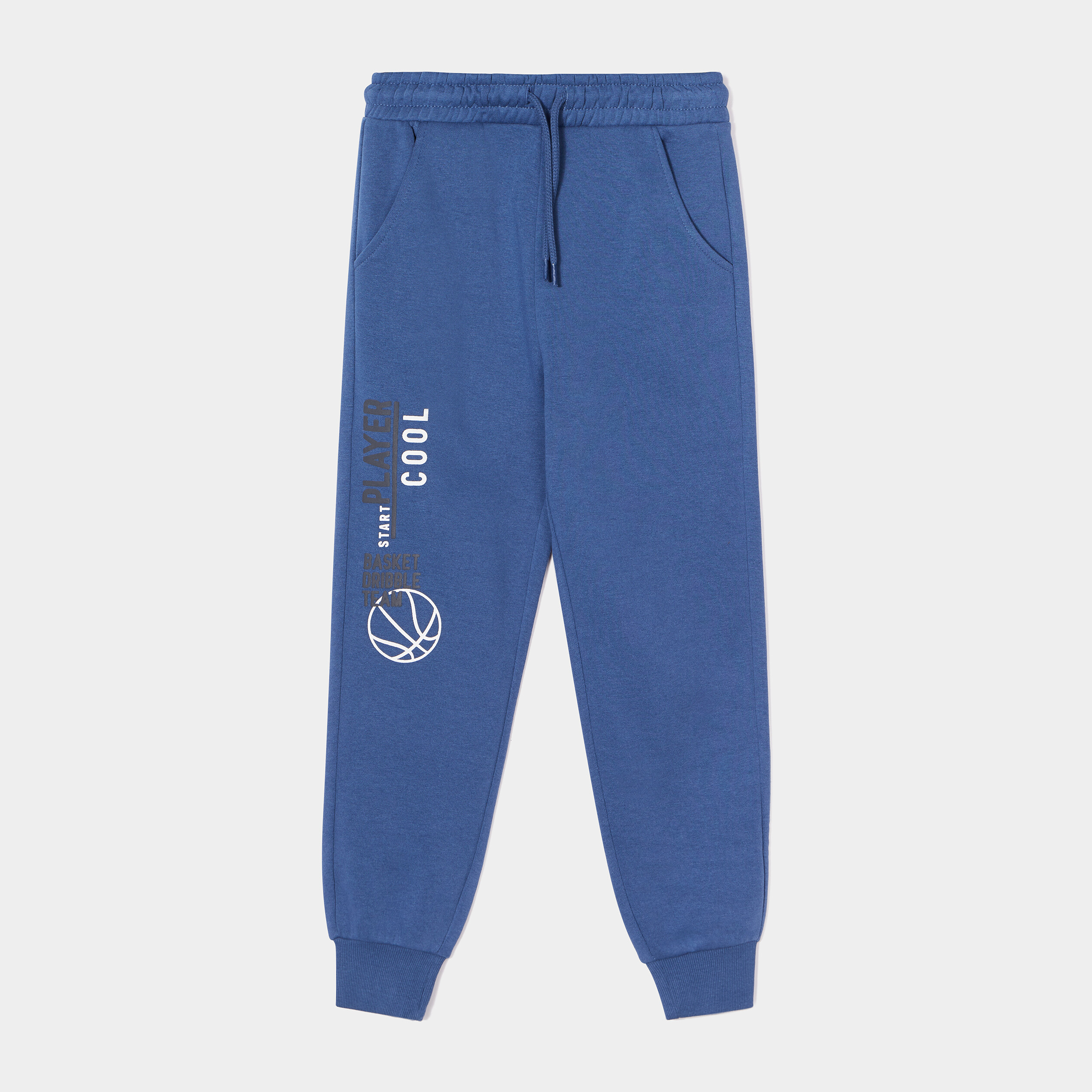 Pantalon de jogging bas resserr bleu fonc gar on